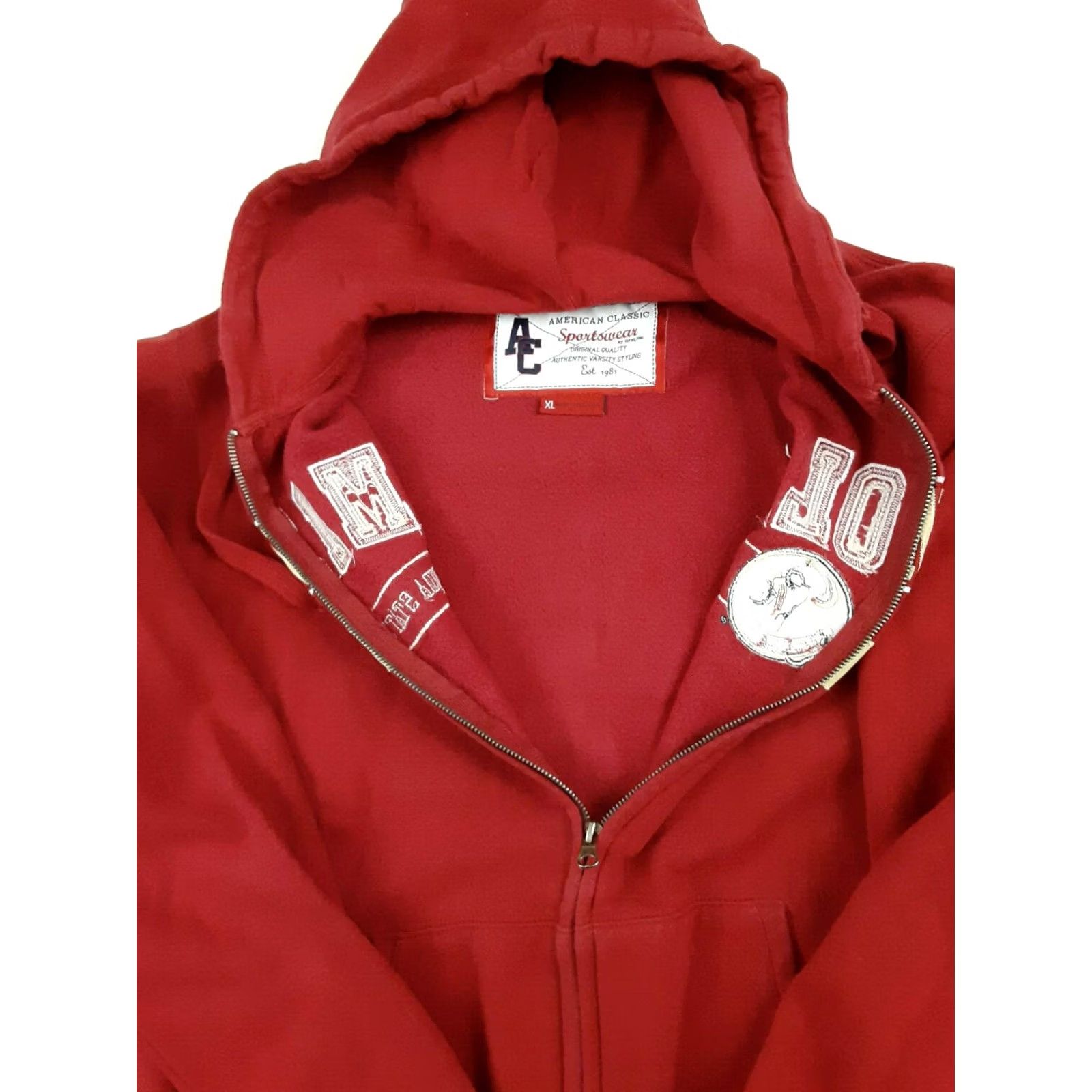 Vintage VINTAGE Florida State Seminoles Full Zip Hooded Sweatshirt XL burgundy Mens 27in long 24in pit to pit EUC Size US XL / EU 56 / 4 - 3 Thumbnail
