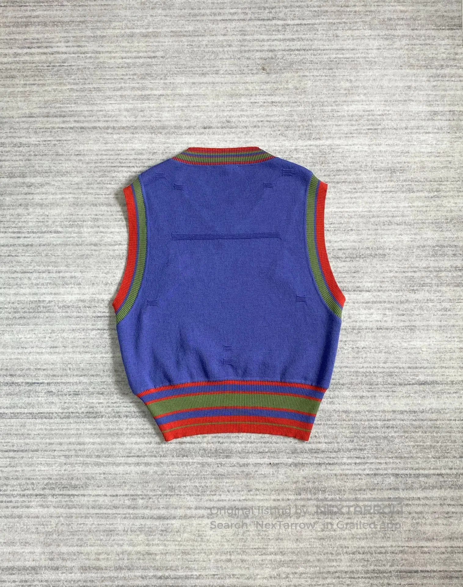 Kiko Kostadinov Kiko Kostadinov Purple Knit Vest with Color Blocks. Size US L / EU 52-54 / 3 - 2 Thumbnail