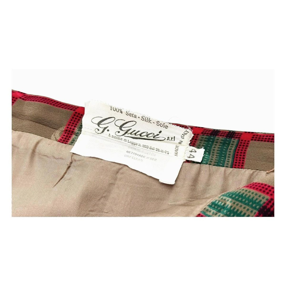 Gucci Vintage Gucci GG Logo Silk Skirt Size 26" / US 2 / IT 38 - 4 Thumbnail