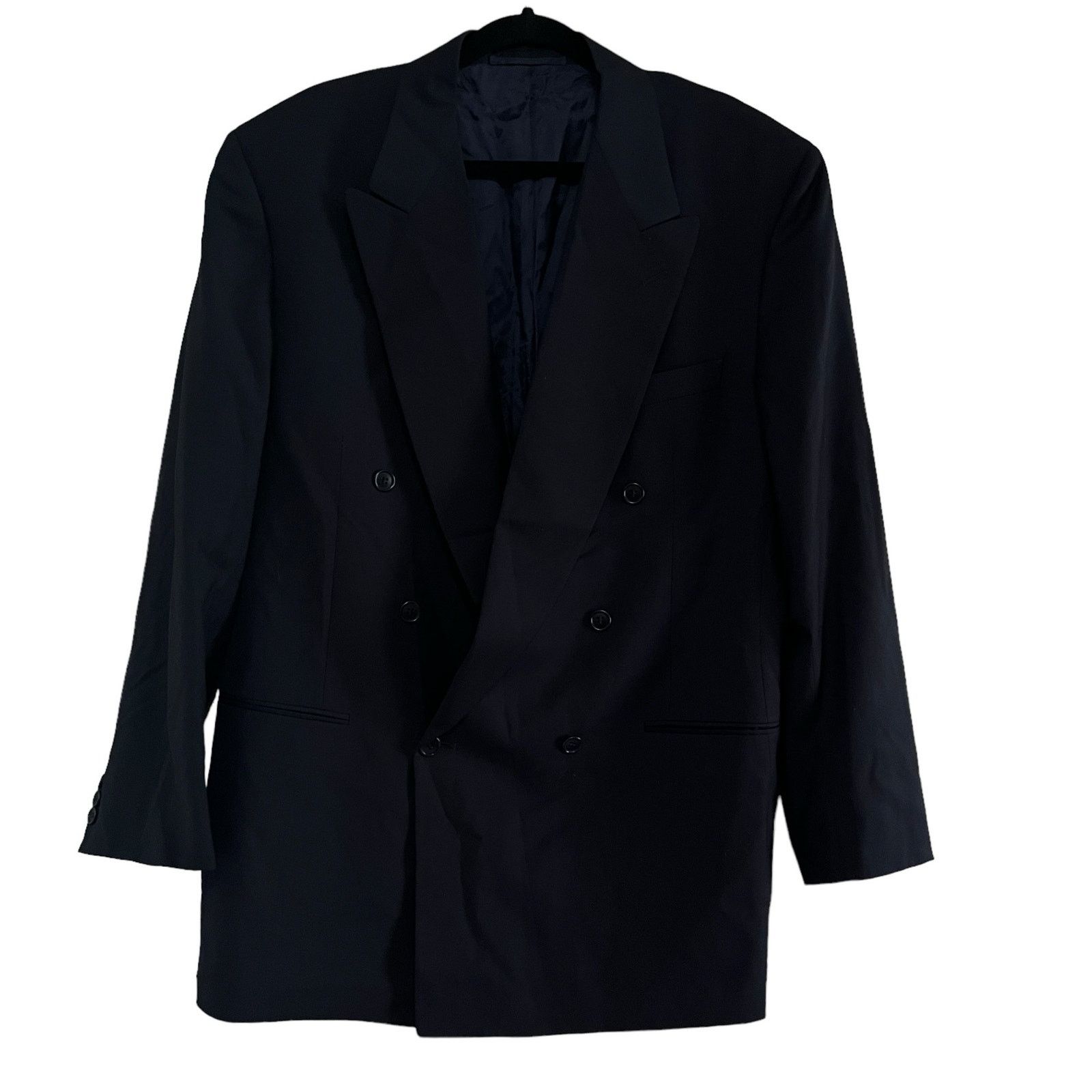 Cantarelli Cantarelli Loro Piana Black Double Breasted Blazer 48L 58L Size 48L - 1 Thumbnail