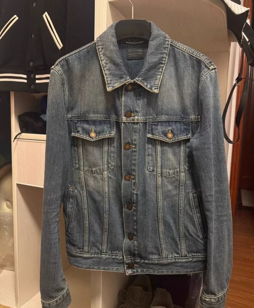 Saint Laurent Paris SLP Blue Slim Fit Denim Jacket Size US S / EU 44-46 / 1 - 1 Preview