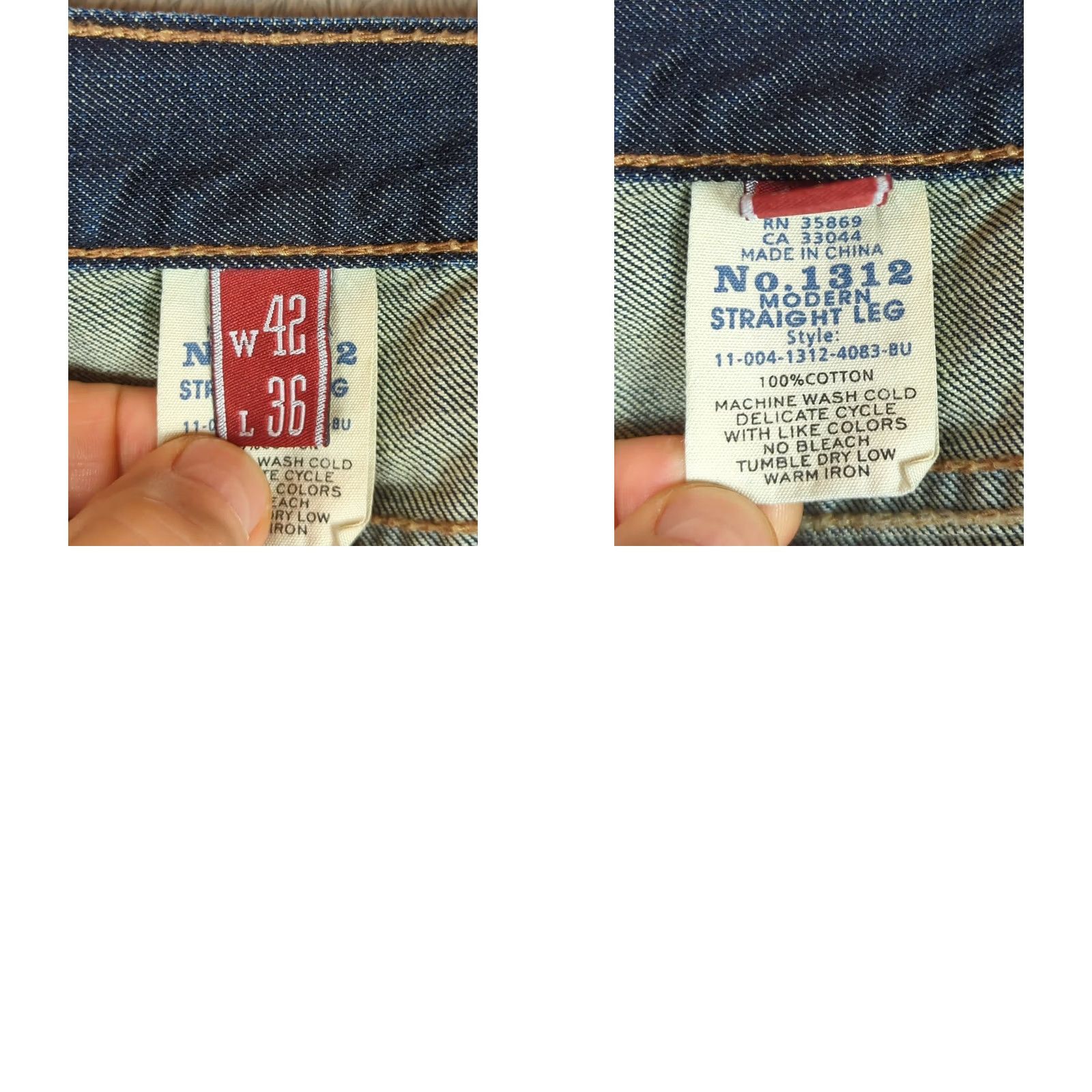 Stetson JOHN B. STETSON Jeans 1312 Modern Straight Leg Men's 42/36 Blue Denim Regular 5-Pocket Shirt Size US 42 / EU 58 - 10 Thumbnail