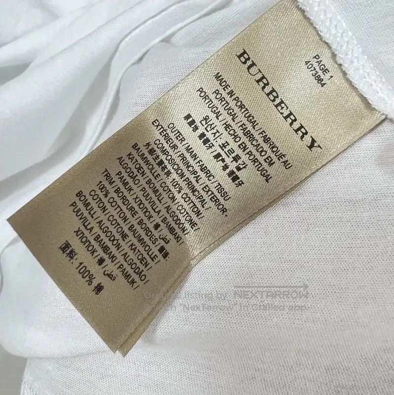 Burberry Burberry White Cotton Men's T. Size US L / EU 52-54 / 3 - 4 Thumbnail