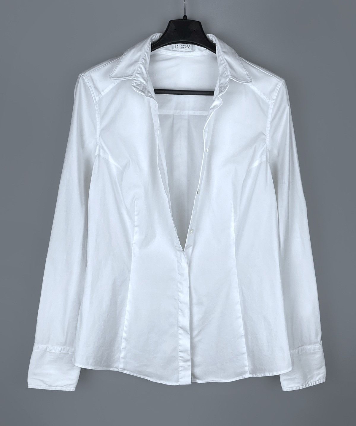 Brunello Cucinelli Brunello Cucinelli Classic Cotton Stretch LS Shirt Size L Size L / US 10 / IT 46 - 4 Thumbnail
