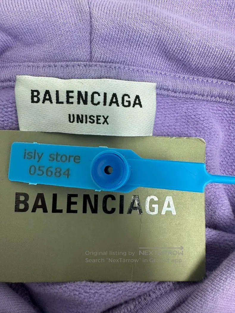Balenciaga Balenciaga Solid Color Logo Embroidered Hooded Sweatshirt Size US XS / EU 42 / 0 - 4 Thumbnail