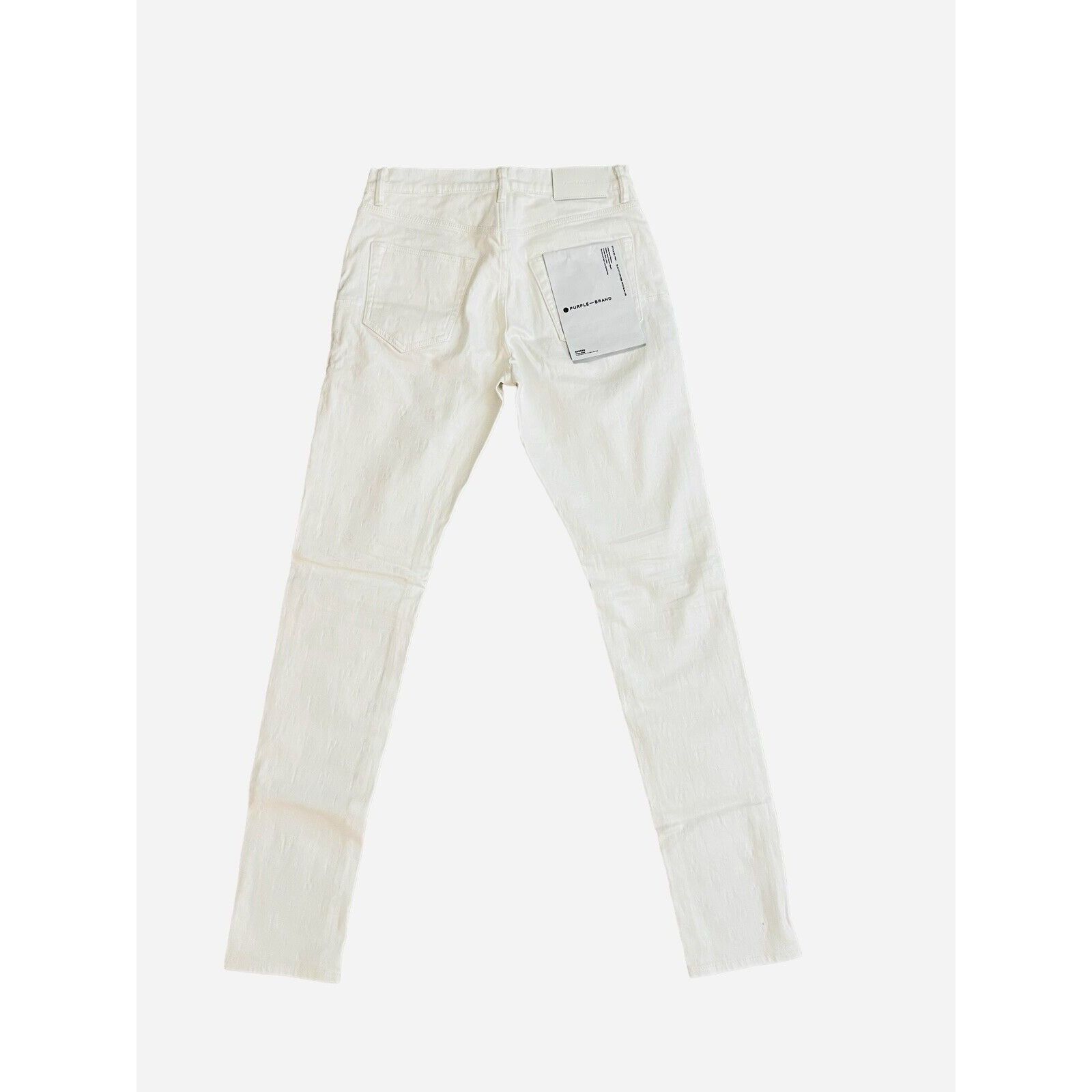 Purple × Purple Brand Purple Brand Jeans Mens Jacquard Slim Fit White Size 29/32 Size US 29 - 3 Thumbnail
