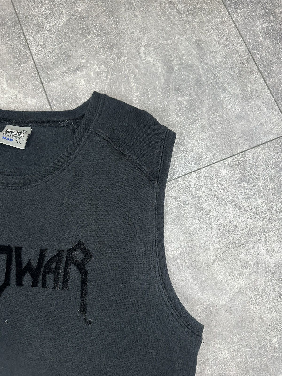 Gildan Manowar Vintage Rare Distressed Band Rock Crop Shirt Size US XL / EU 56 / 4 - 10 Thumbnail