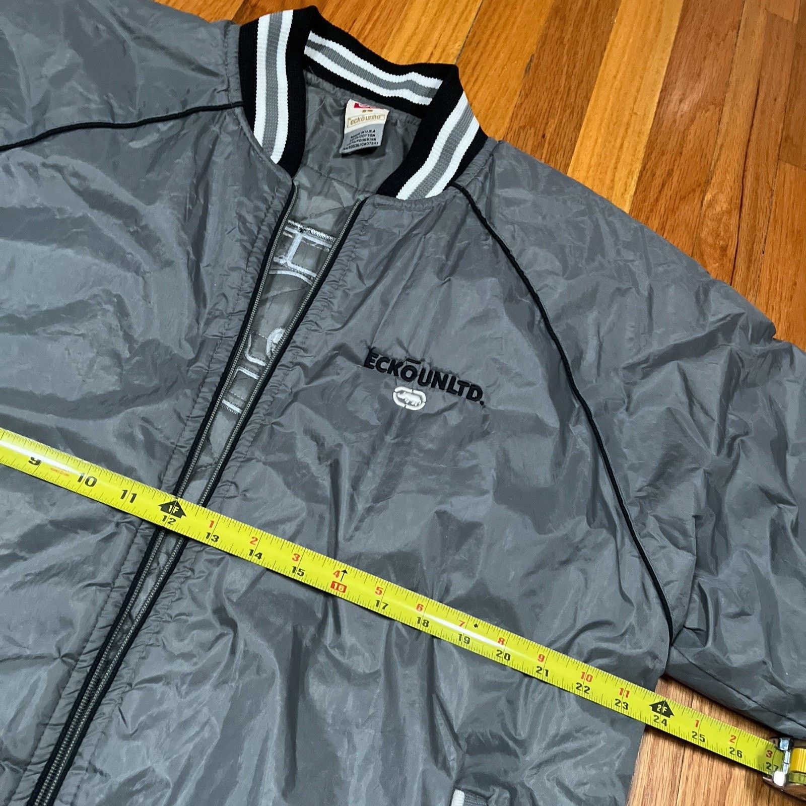 Ecko Unltd. VTG Ecko Unltd Rhino Jacket Grey Sz Large USA 90s Y2K FLAWS Size US L / EU 52-54 / 3 - 4 Thumbnail