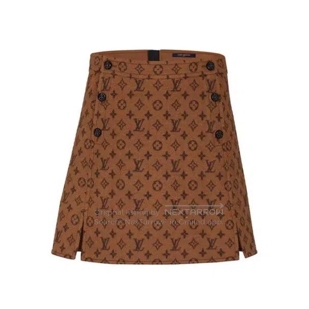 Louis Vuitton Louis Vuitton Full logo woolen skirt Size 37" - 7 Thumbnail
