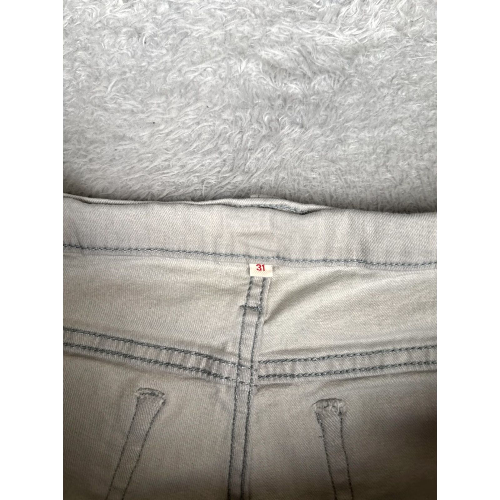 Levi's Levi's Jeans Mens 31x22 Gray Denim Wide Leg High Rise Cotton Blend Long Pants Vintage: No Size 24" / US 00 / IT 34 - 6 Thumbnail