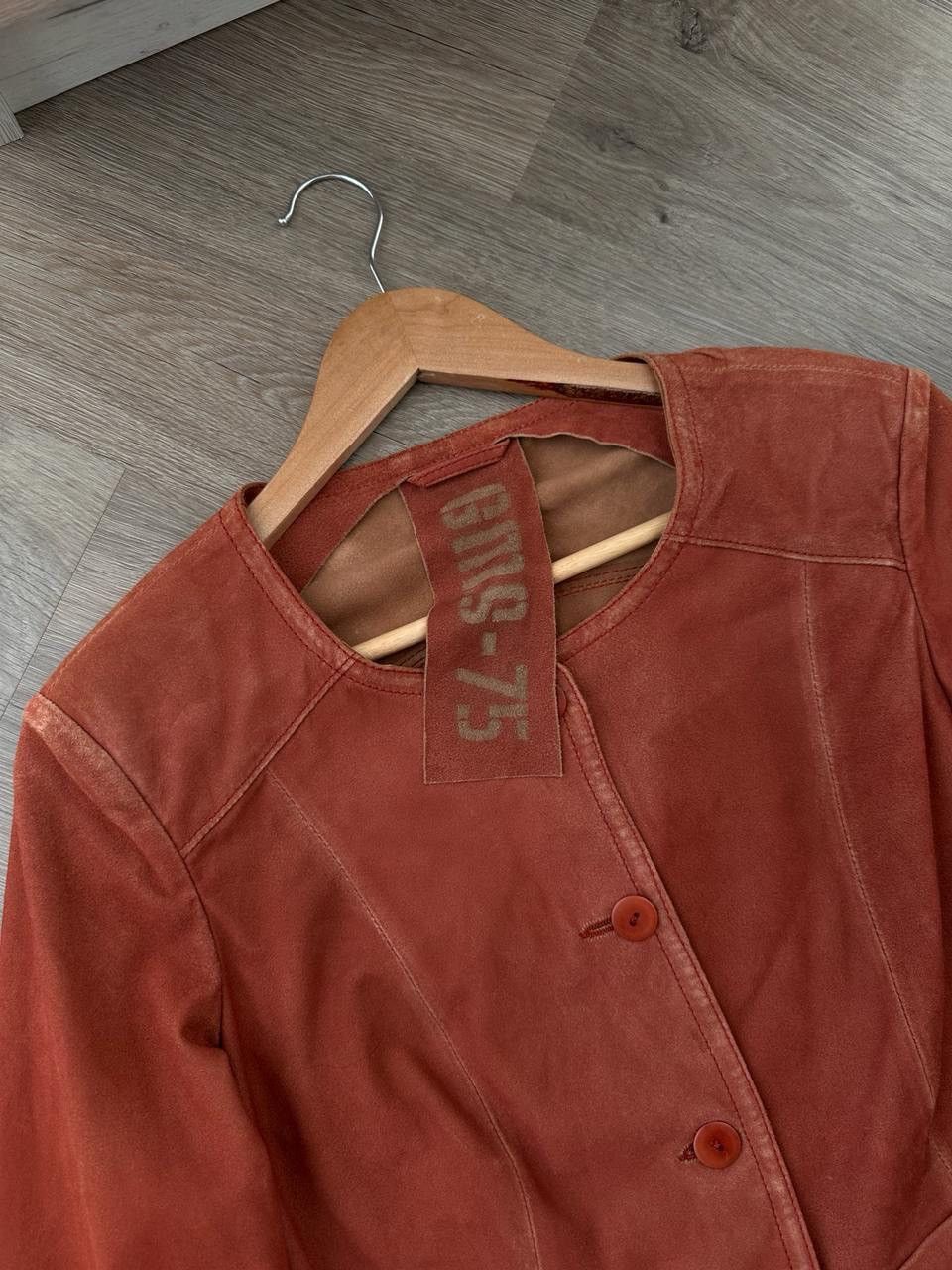 Japanese Brand × Vintage Vintage GMS-75 Red Leather W's Jacket Size S / US 4 / IT 40 - 10 Thumbnail