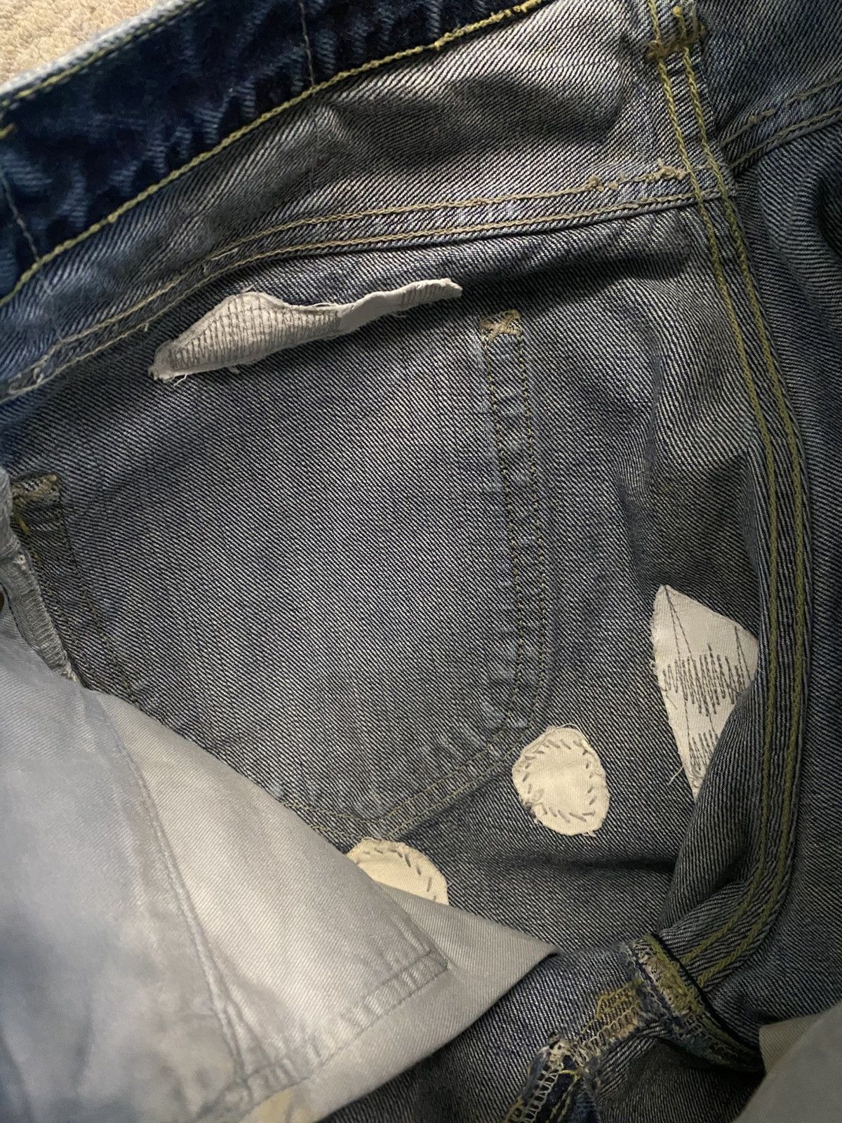Blue Blue Japan Blue Blue Japan - Crash Distressed Repair Bootcut Denim Size US 30 / EU 46 - 13 Thumbnail