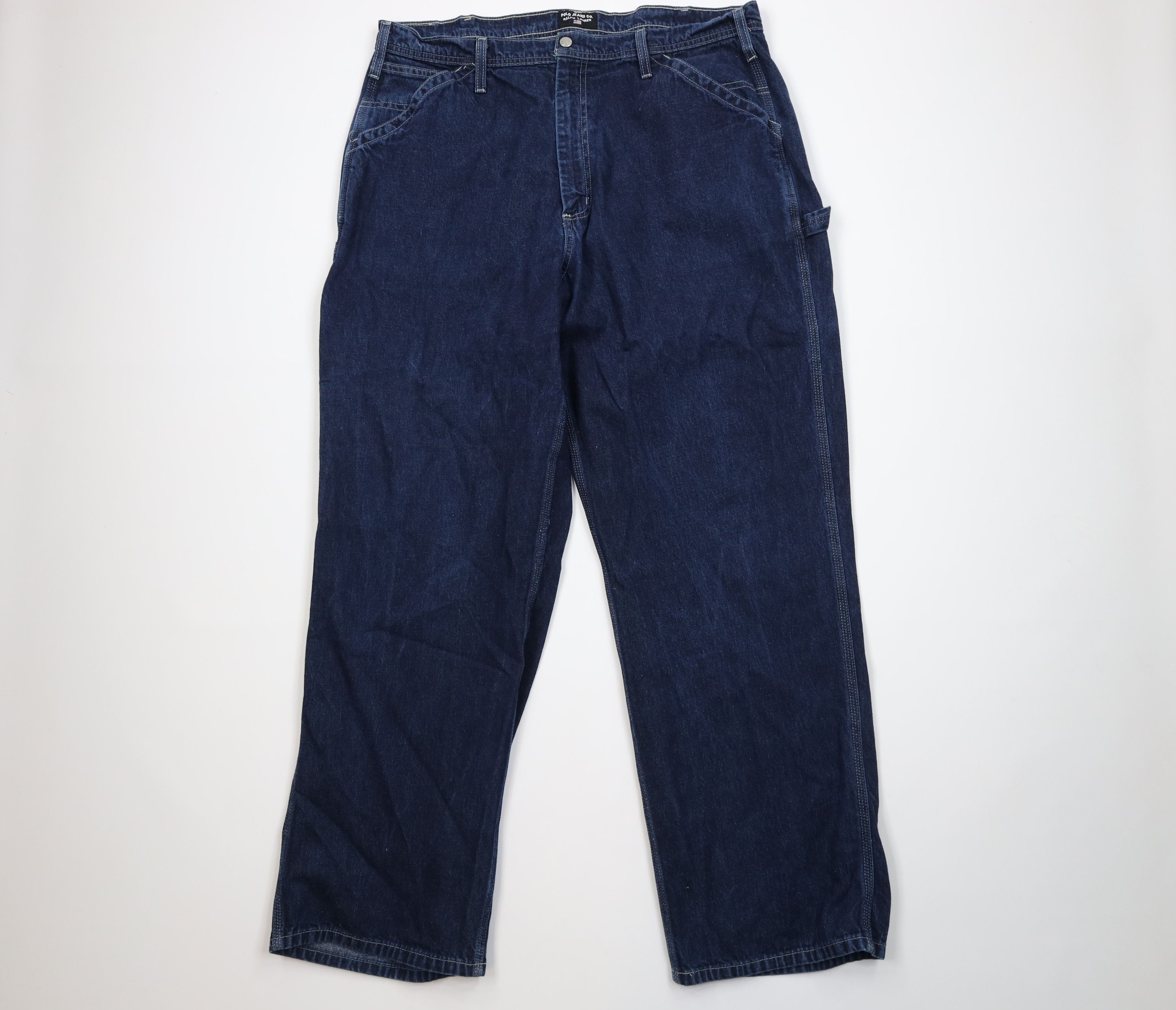 Ralph Lauren Vintage 90s Ralph Lauren Baggy Wide Leg Carpenter Jeans Size US 38 / EU 54 - 1 Thumbnail