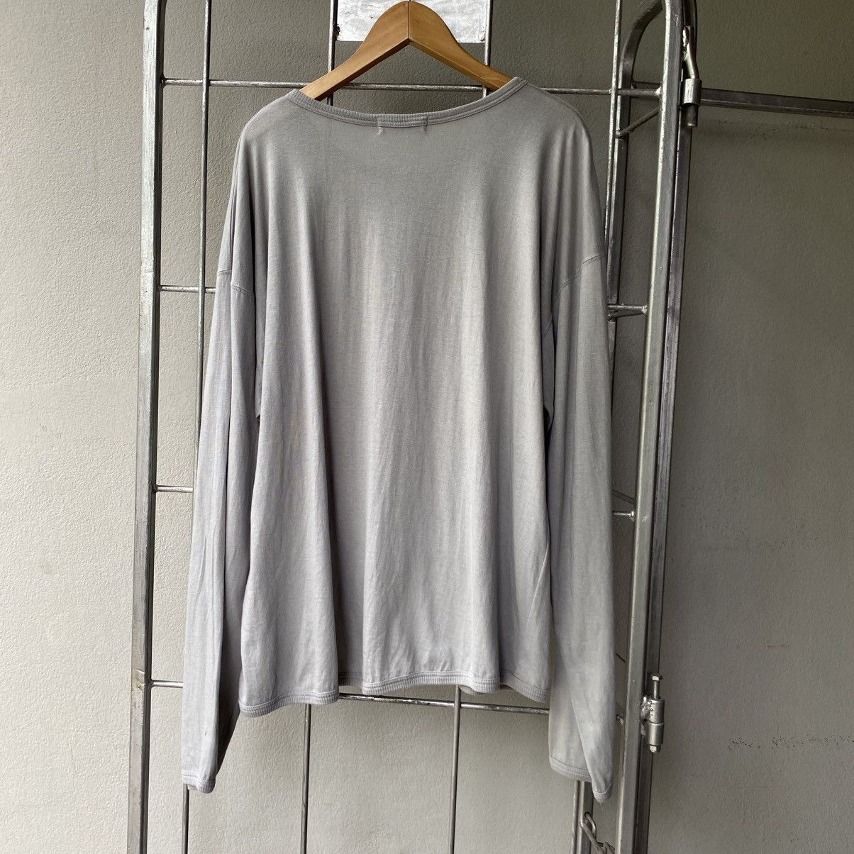 Tete Homme TÊTE HOMME Grey Long Sleeve Polo with Logo Hem Size US L / EU 52-54 / 3 - 2 Thumbnail
