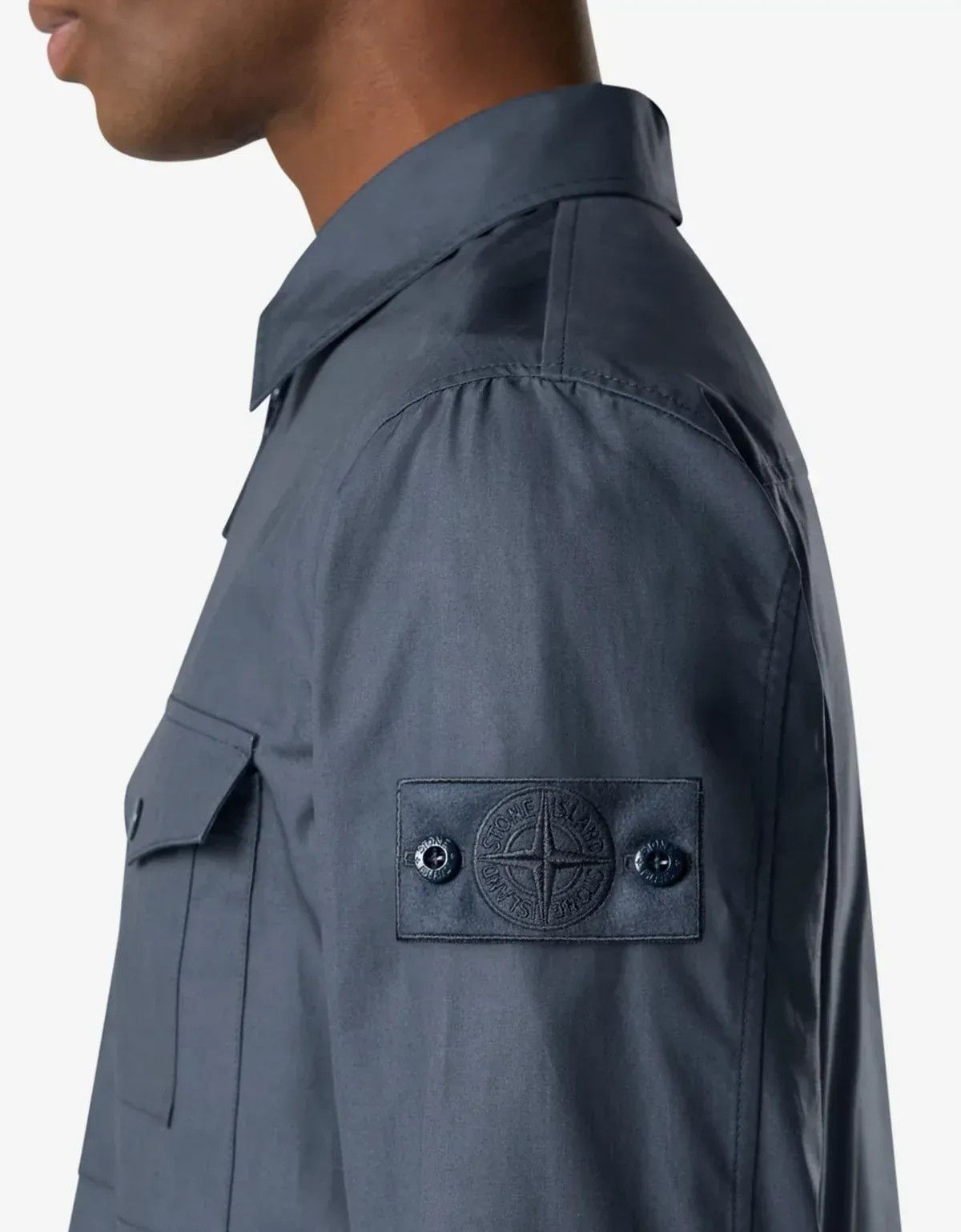 Stone Island Stone Island Ghost Blue All-Weather Overshirt Size US XL / EU 56 / 4 - 3 Thumbnail