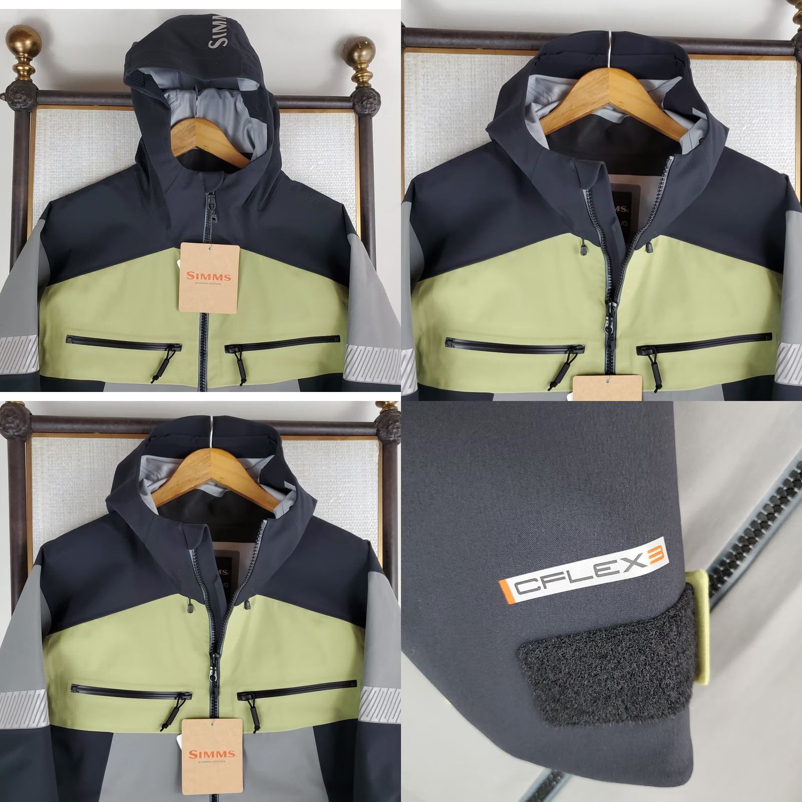 Vintage SIMMS Hooded CX Jacket Coat Shell 30k 3-Layer Waterproof Gray Large Mens Size US L / EU 52-54 / 3 - 10 Thumbnail