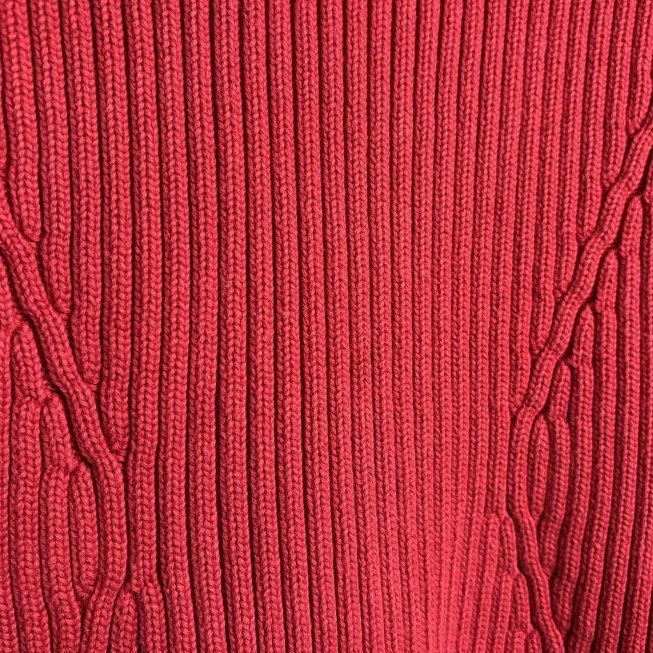 Ralph Lauren × Vintage Vintage Y2K Ralph Lauren Red Quarter Zip Knit Sweater Size M / US 6-8 / IT 42-44 - 2 Thumbnail