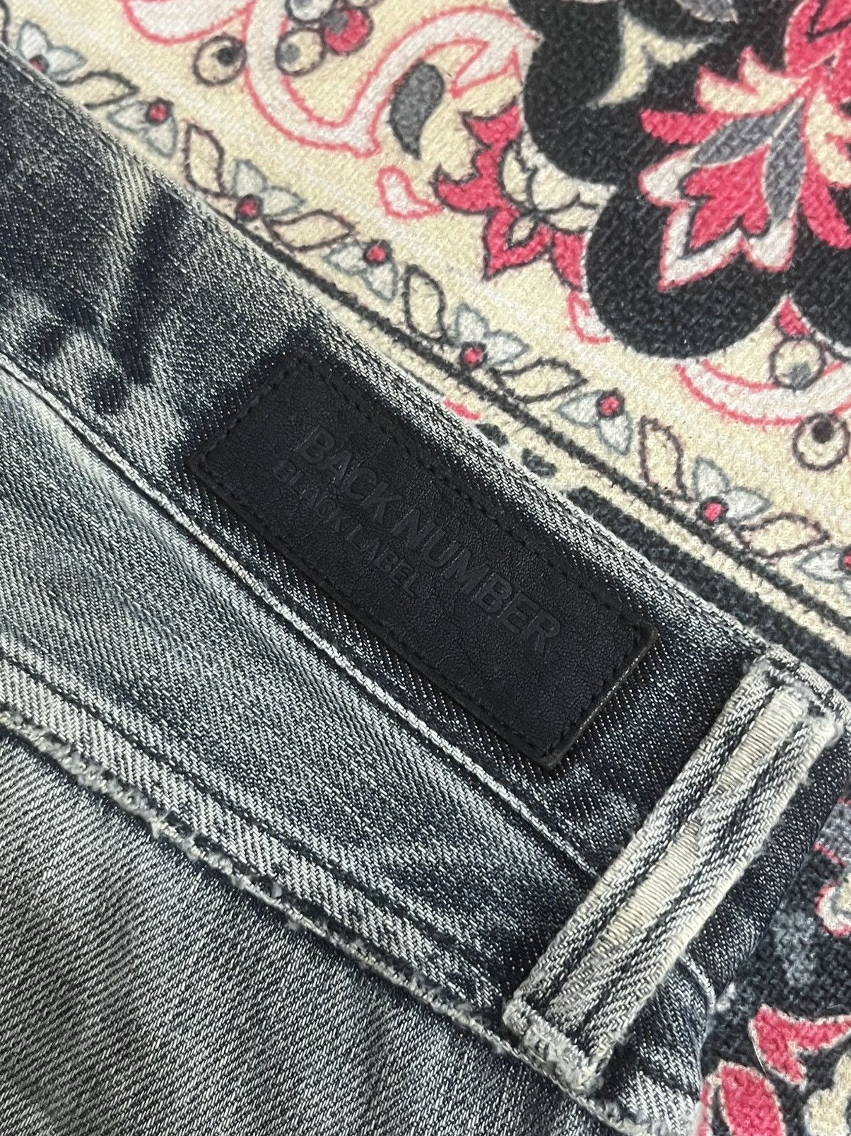 Black Label Vintage Japanese Brand Back Number Black Label Blowout Jeans Size US 32 / EU 48 - 8 Thumbnail