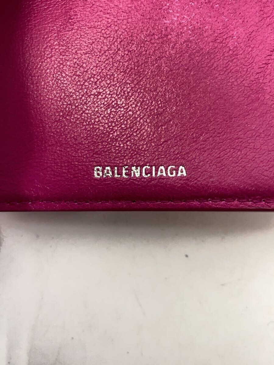 Balenciaga Balenciaga Leather Tri-Fold Wallet Pink Size ONE SIZE - 3 Thumbnail