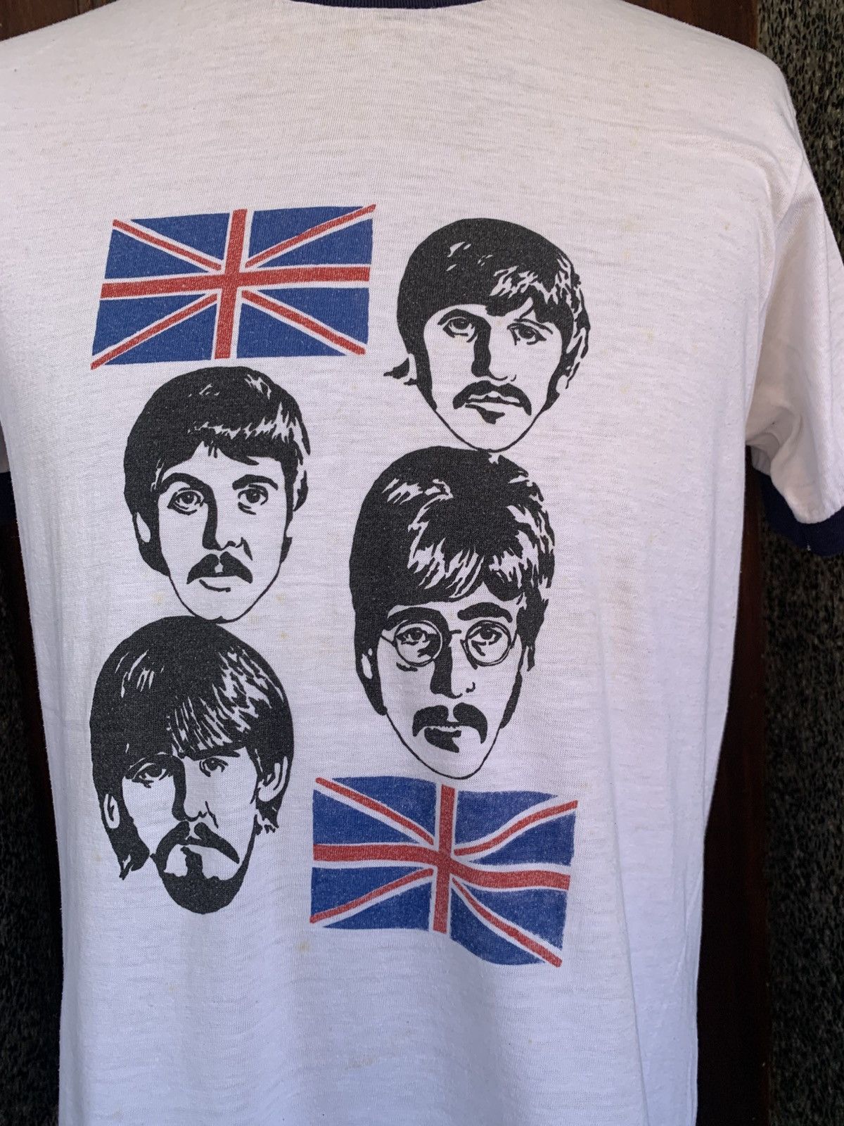 Band Tees Vintage 80s The Beatles Rock Band Ringer T shirt Size US M / EU 48-50 / 2 - 2 Thumbnail