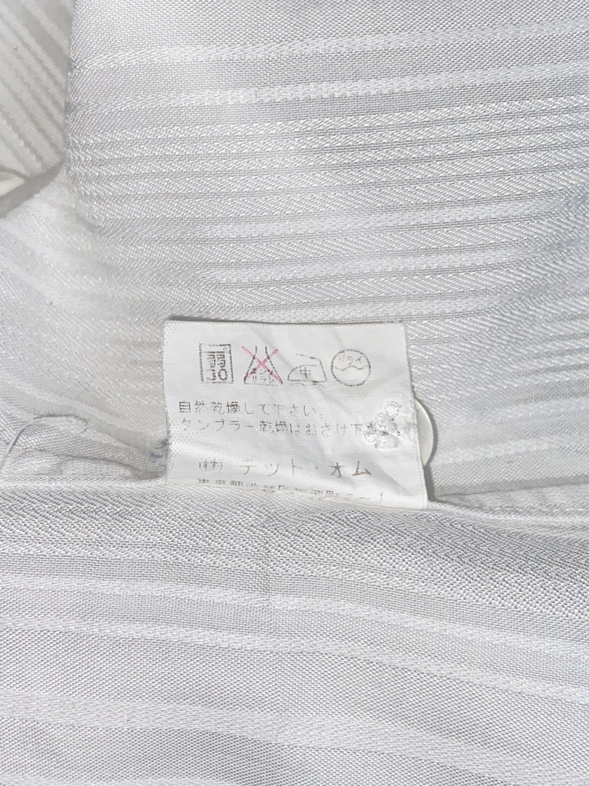 Issey Miyake × Japanese Brand × Tete Homme TETE HOMME White Striped Shirt Size US XS / EU 42 / 0 - 8 Thumbnail