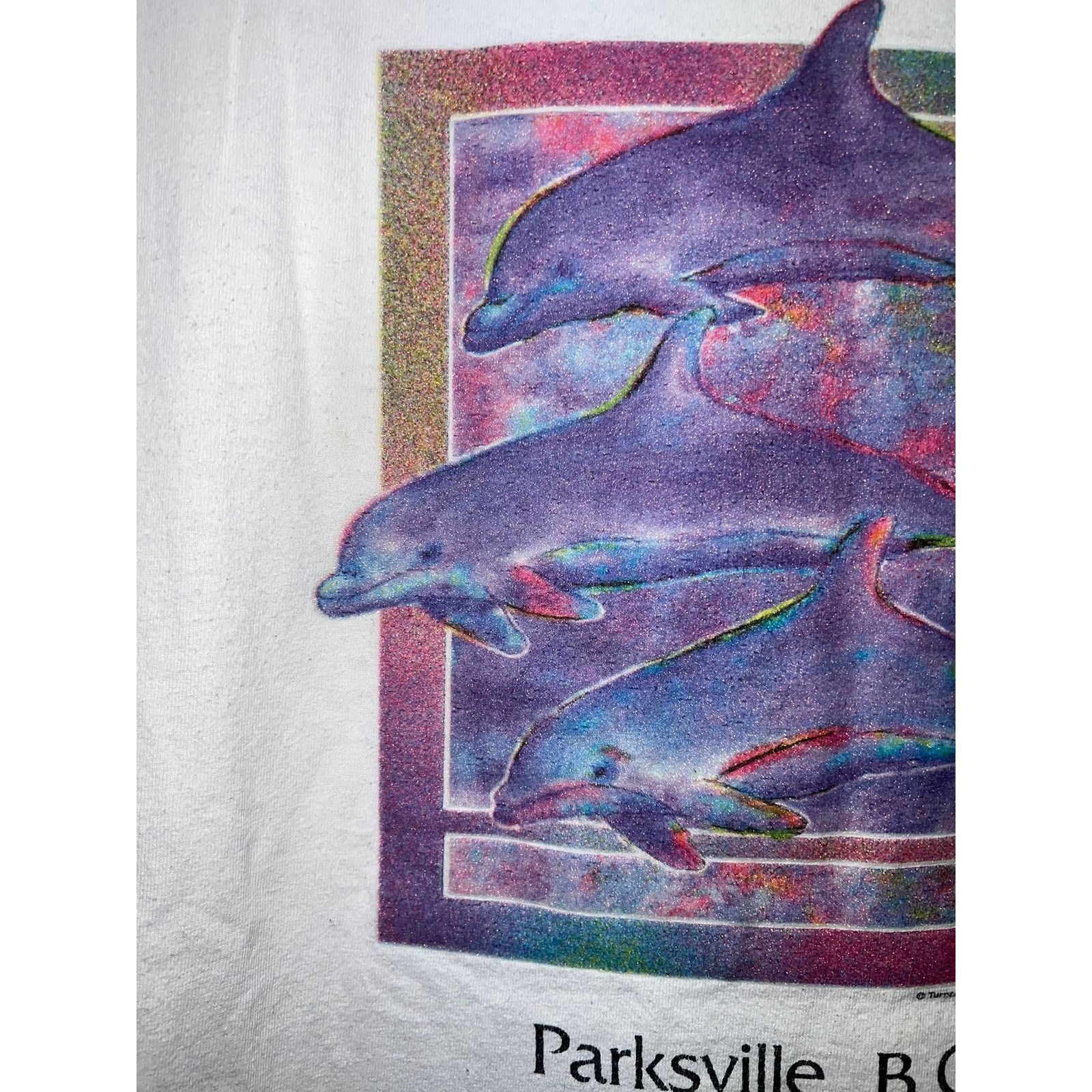 Vintage Vintage Dolphin Shirt Parksville Canada Art The Woods 90s L Size US L / EU 52-54 / 3 - 3 Thumbnail