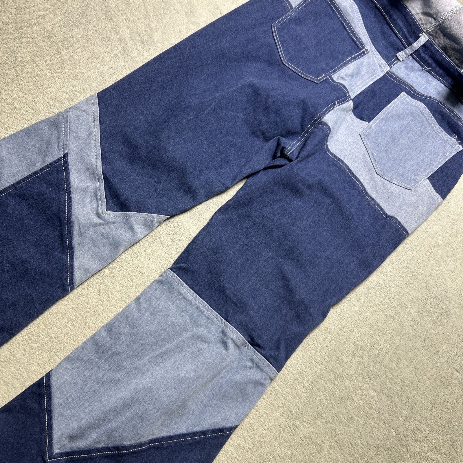 JNCO Patchwork Colorblock Overalls Womens 13 32x33 Beyond Baggy Size 32" / US 10 / IT 46 - 11 Thumbnail