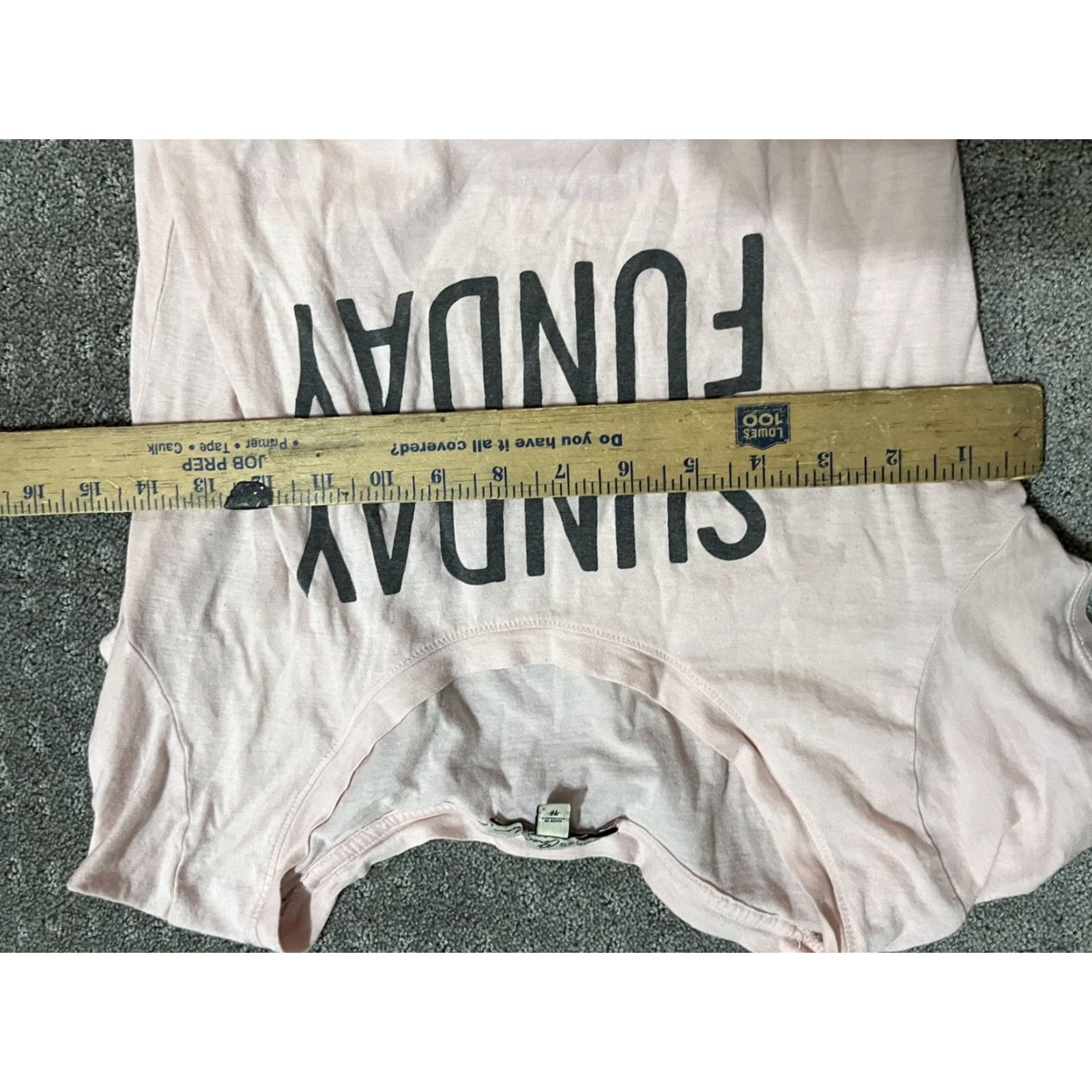 Express VINTAGE Express One Eleven Short Sleeve T-Shirt XS Light Pink Sunday Funday Womens Size XS / US 0-2 / IT 36-38 - 4 Thumbnail