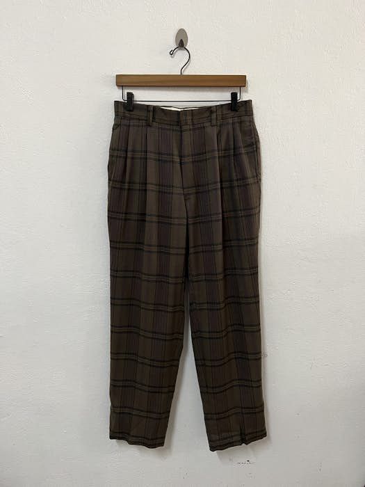 Vintage Vintage Plaid Tartan Wool Pant Size US 30 / EU 46 - 2 Thumbnail