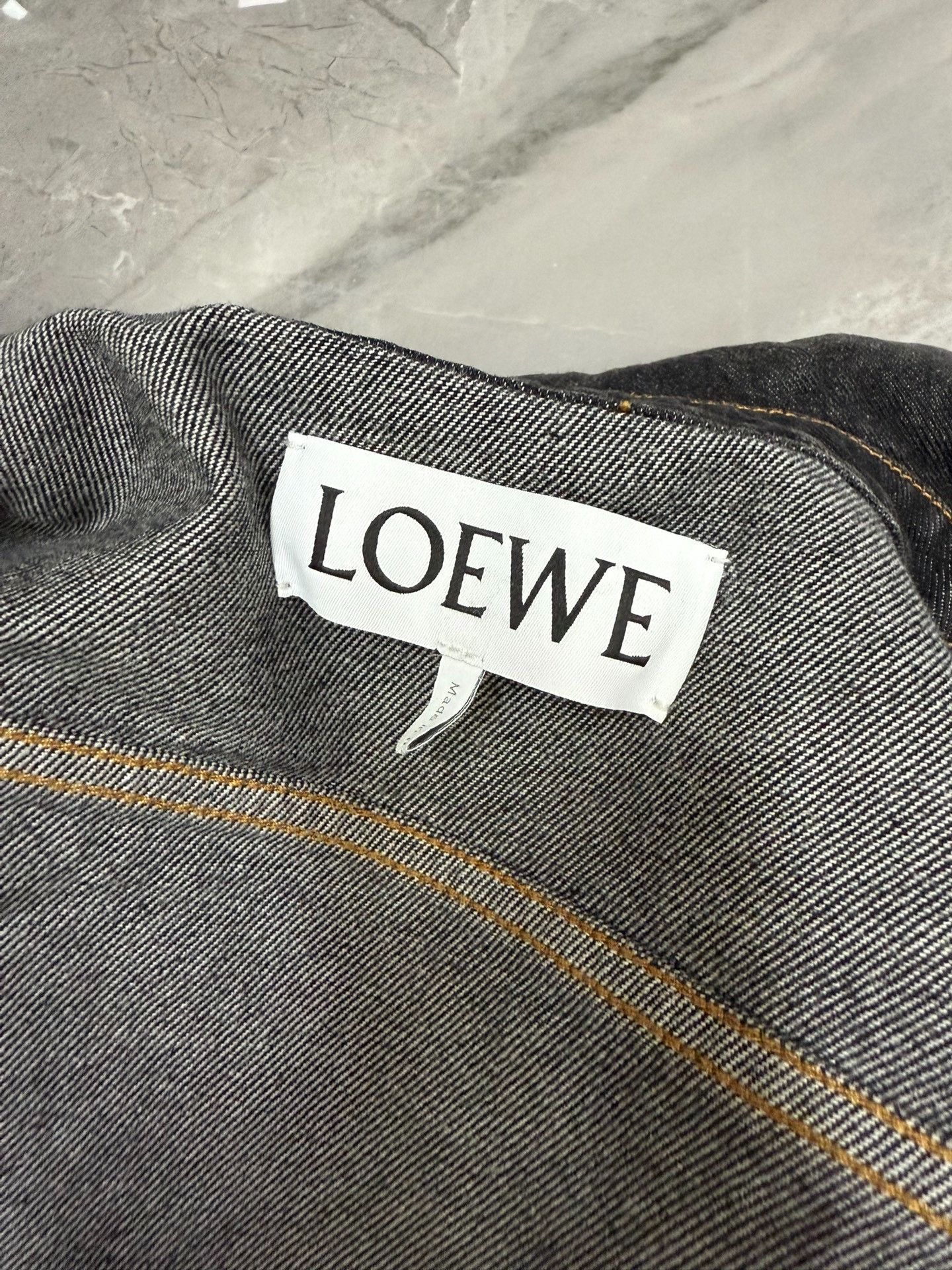 Loewe Loewe Black leather logo jacket with markers on the back ja Size US S / EU 44-46 / 1 - 6 Thumbnail