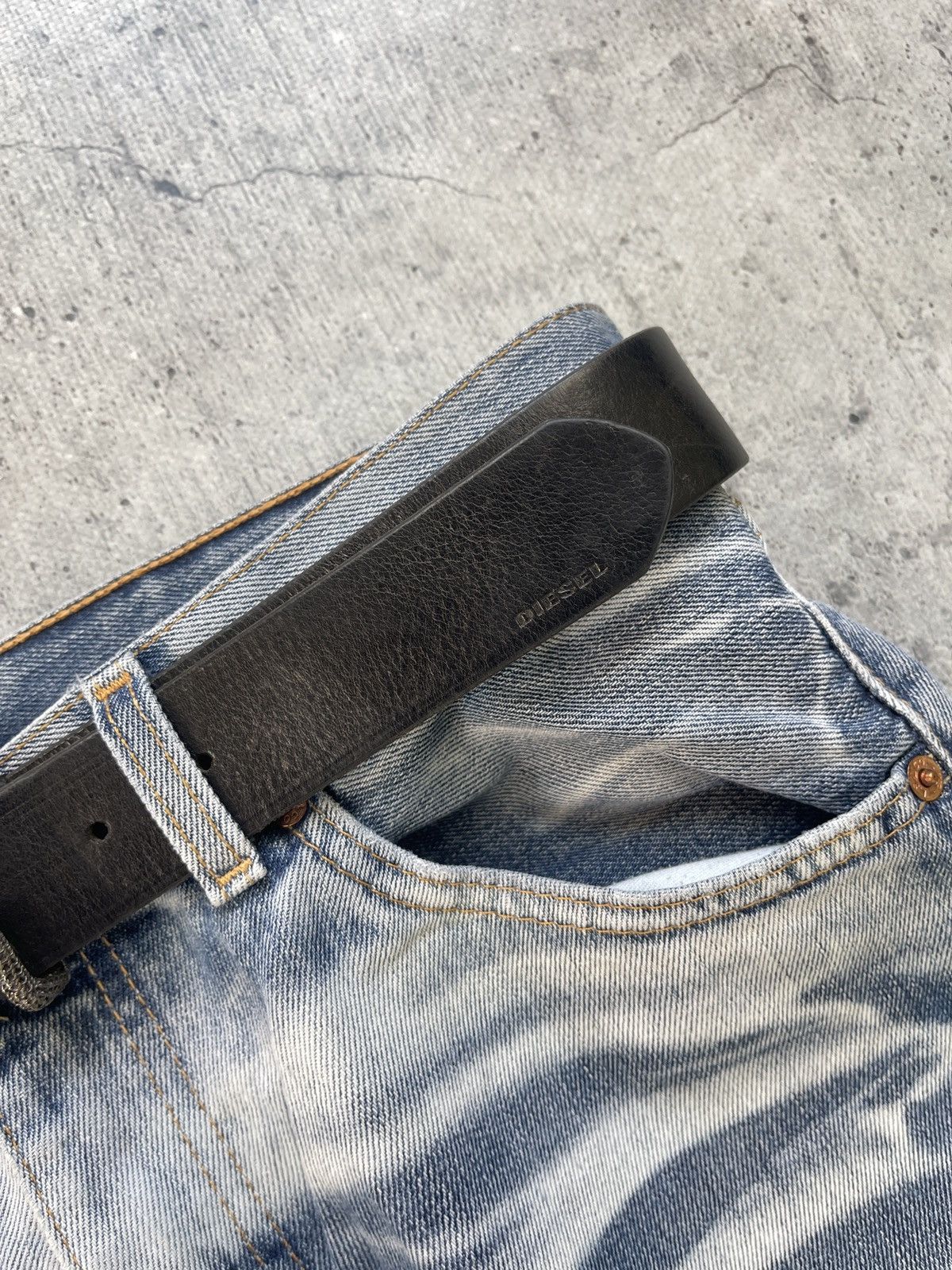 Diesel Vintage Leather Diesel Belt Size ONE SIZE - 8 Thumbnail
