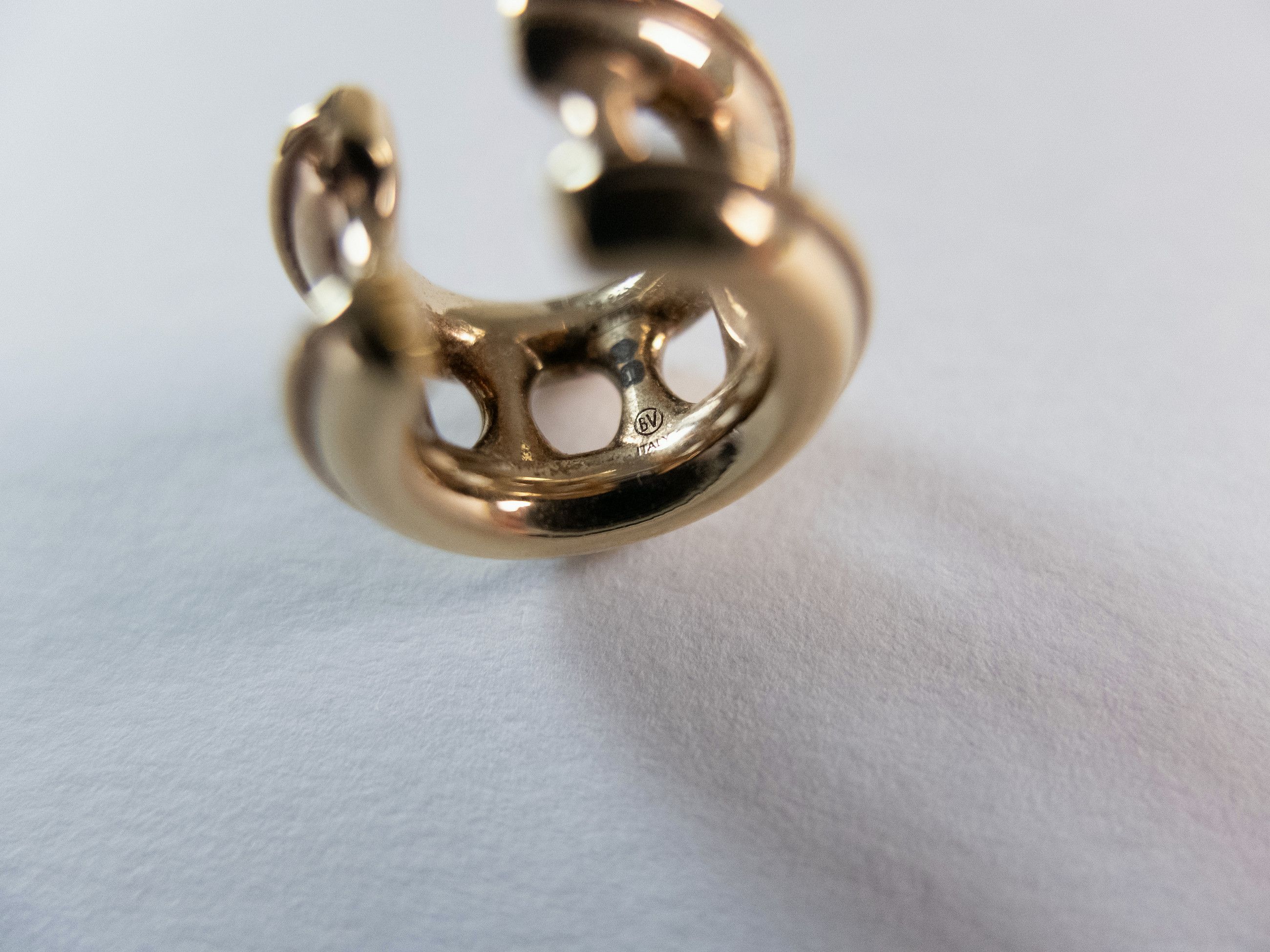 Bottega Veneta BOTTEGA VENETA gold plated Sterling silver single ear cuff Size ONE SIZE - 8 Thumbnail