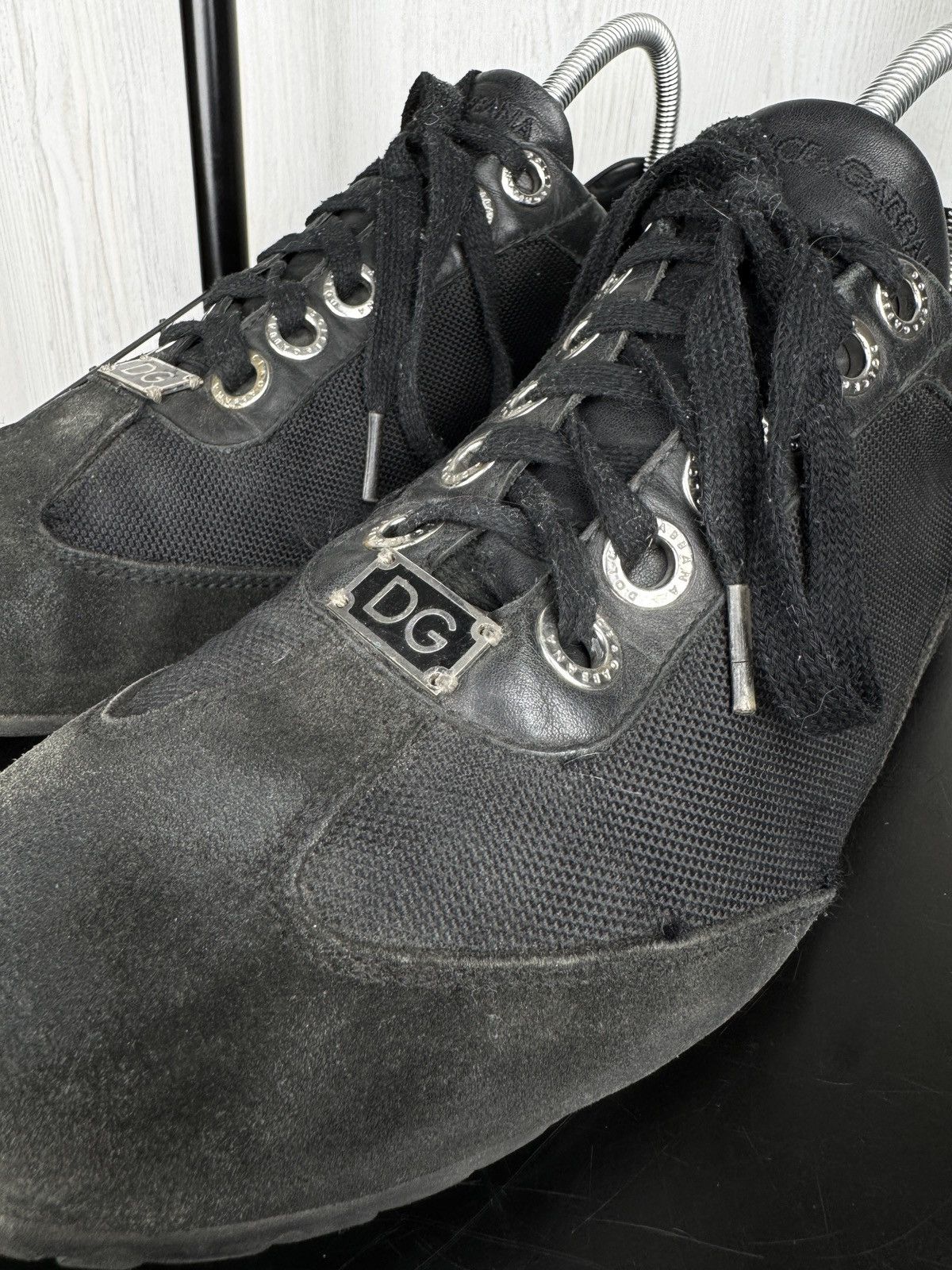 Dolce & Gabbana Dolce & Gabbana vintage leather textile low top sneakers Size US 10.5 / EU 43-44 - 10 Thumbnail