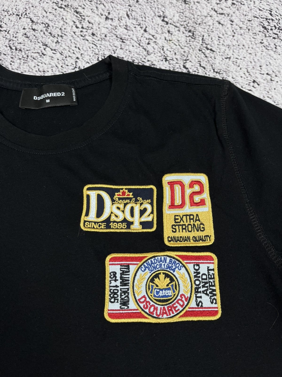 Dsquared2 DSQUARED2 black patched logo T-shirt size M Size US M / EU 48-50 / 2 - 4 Thumbnail