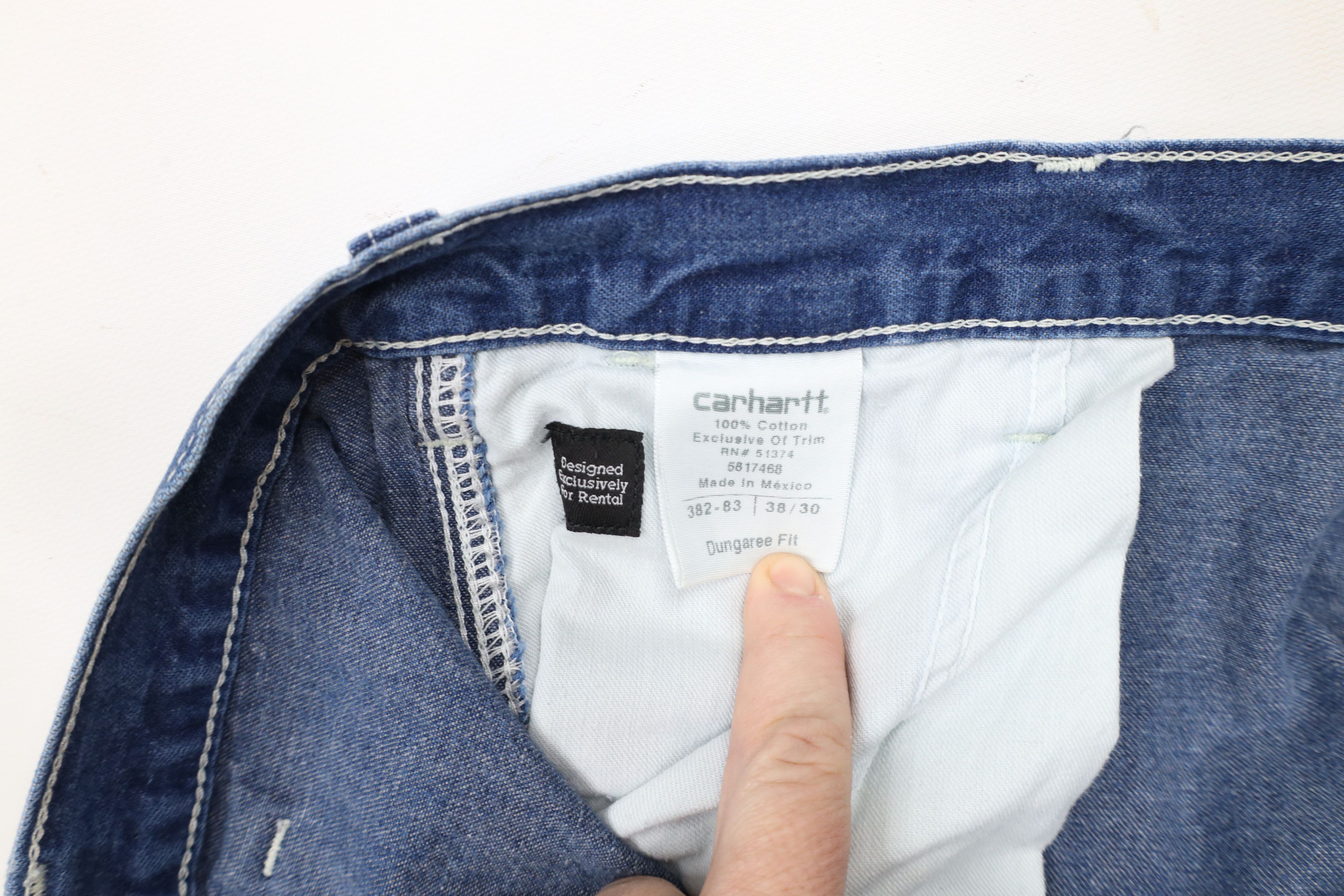 Carhartt × Vintage Vintage Carhartt Spell Out Wide Leg Dungaree Denim Jeans Size US 38 / EU 54 - 10 Thumbnail