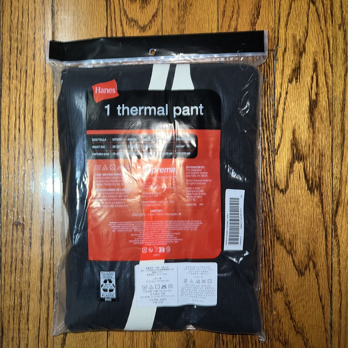 Supreme Supreme Hanes Bones Thermal Pants Black Size: XXL Size US 44 / EU 60 - 5 Thumbnail