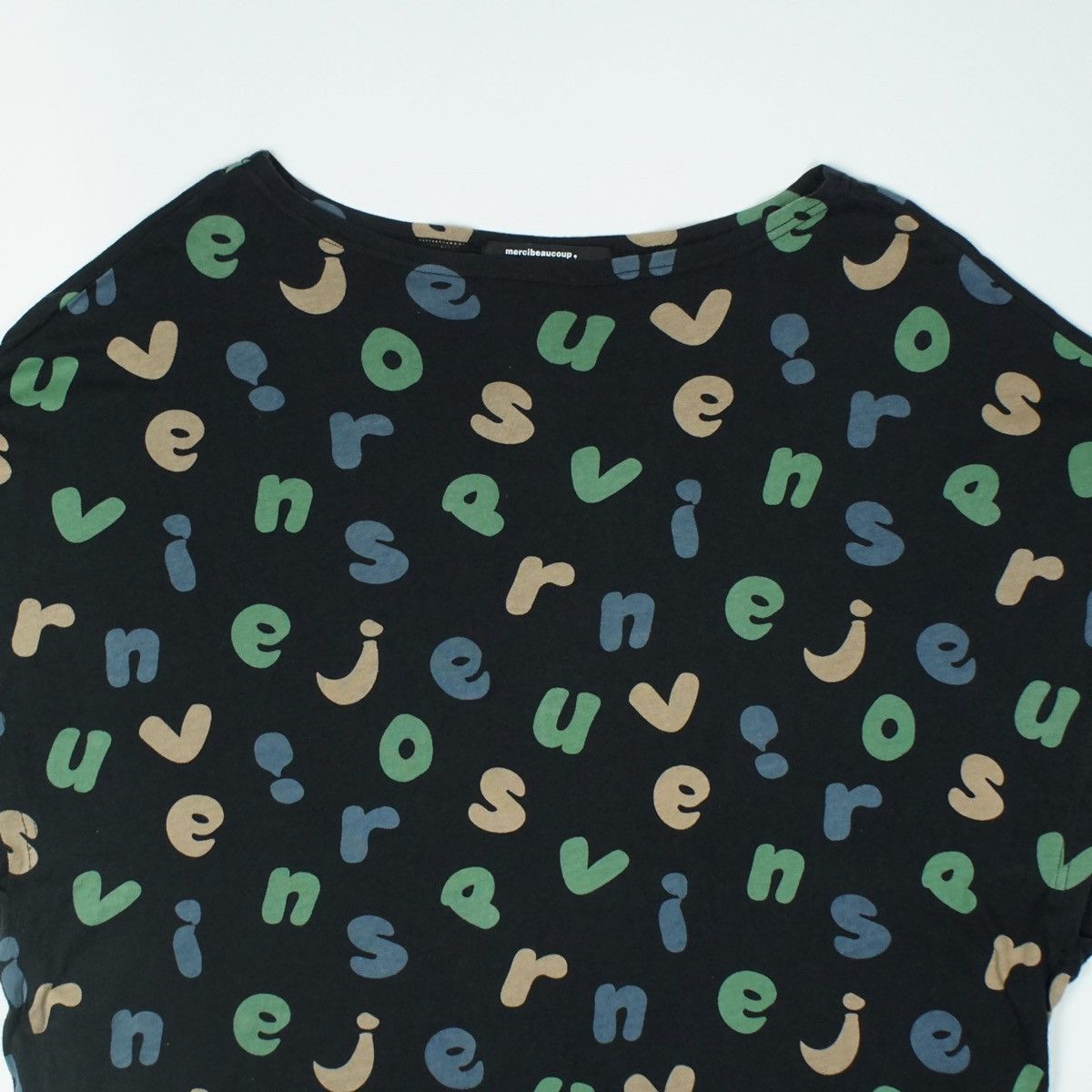 Issey Miyake *NoTariff Mercibeaucoup Letter All Over Print T-Shirt Size ONE SIZE - 3 Thumbnail