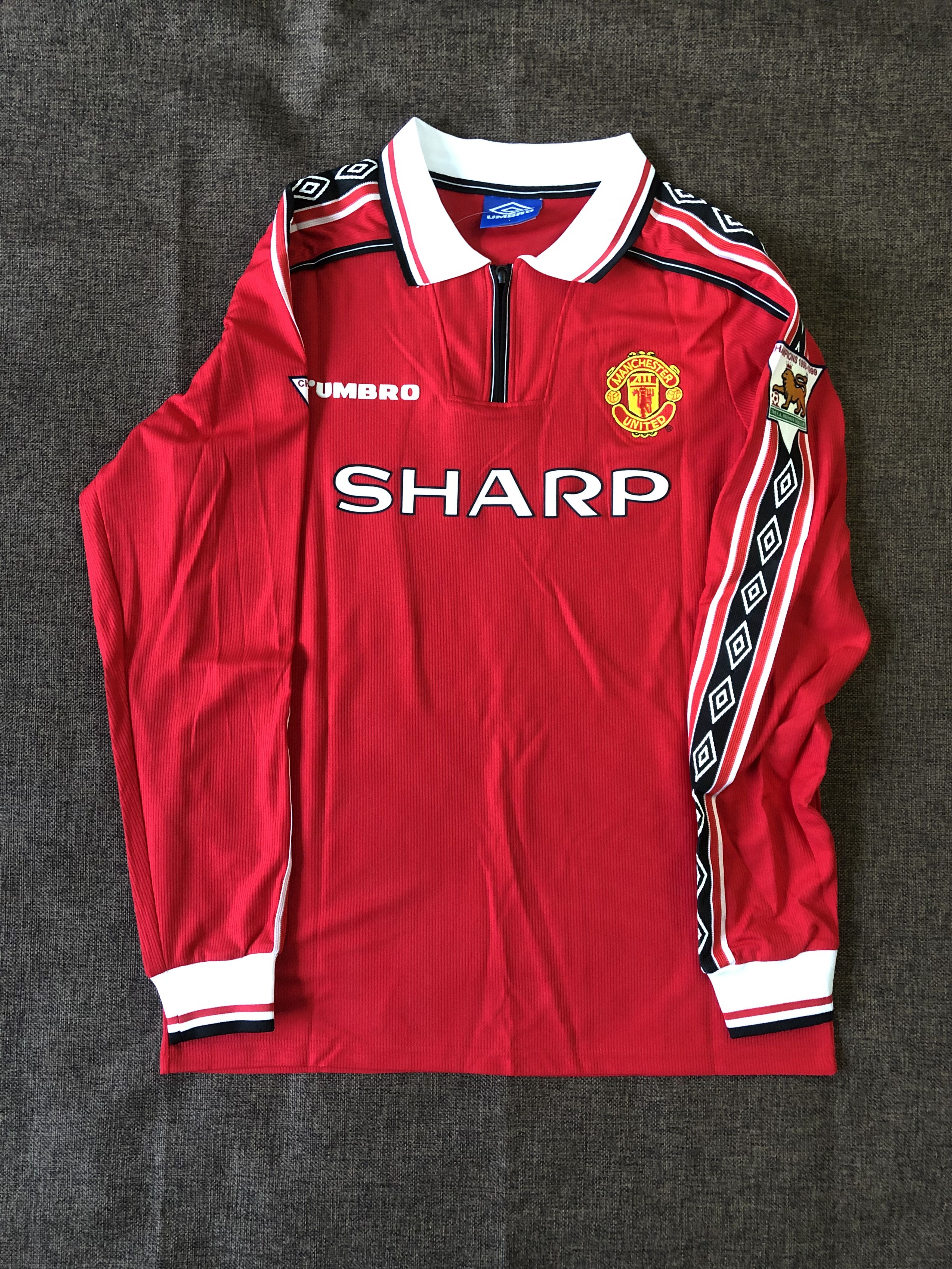 Vintage 1998-99 Manchester Home Beckham Vintage Jersey Size US L / EU 52-54 / 3 - 1 Thumbnail