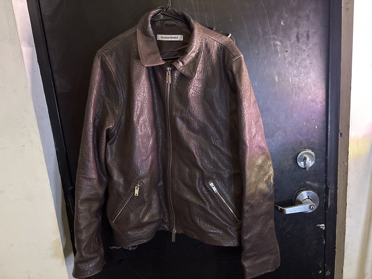 No Maintenance Brown leather jacket Size US L / EU 52-54 / 3 - 2 Thumbnail