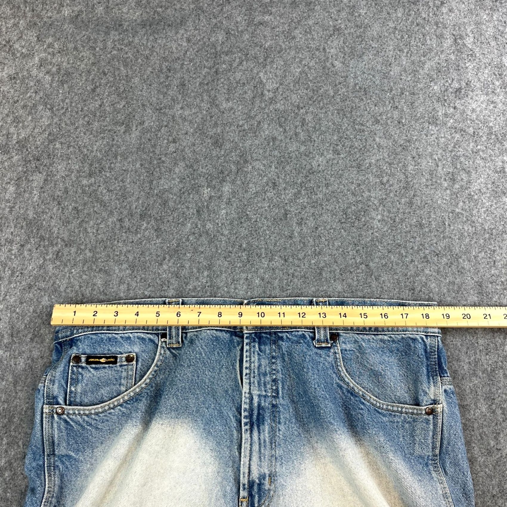 Jordan Craig VINTAGE Jordan Craig Mens Denim Shorts Jorts Y2K Baggy 38 Blue VTG Streetwear Hiphop Casual Cargo Jeans 5-Pocket Mens Regular Navy Blue 90s Size US 38 / EU 54 - 6 Thumbnail