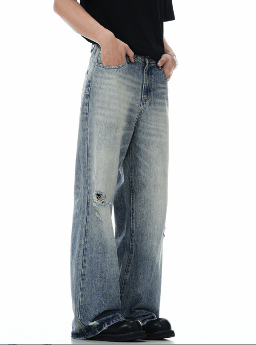 Japanese Brand × Jean American retro men's cleanfit ripped flared jeans Size US 32 / EU 48 - 2 Thumbnail