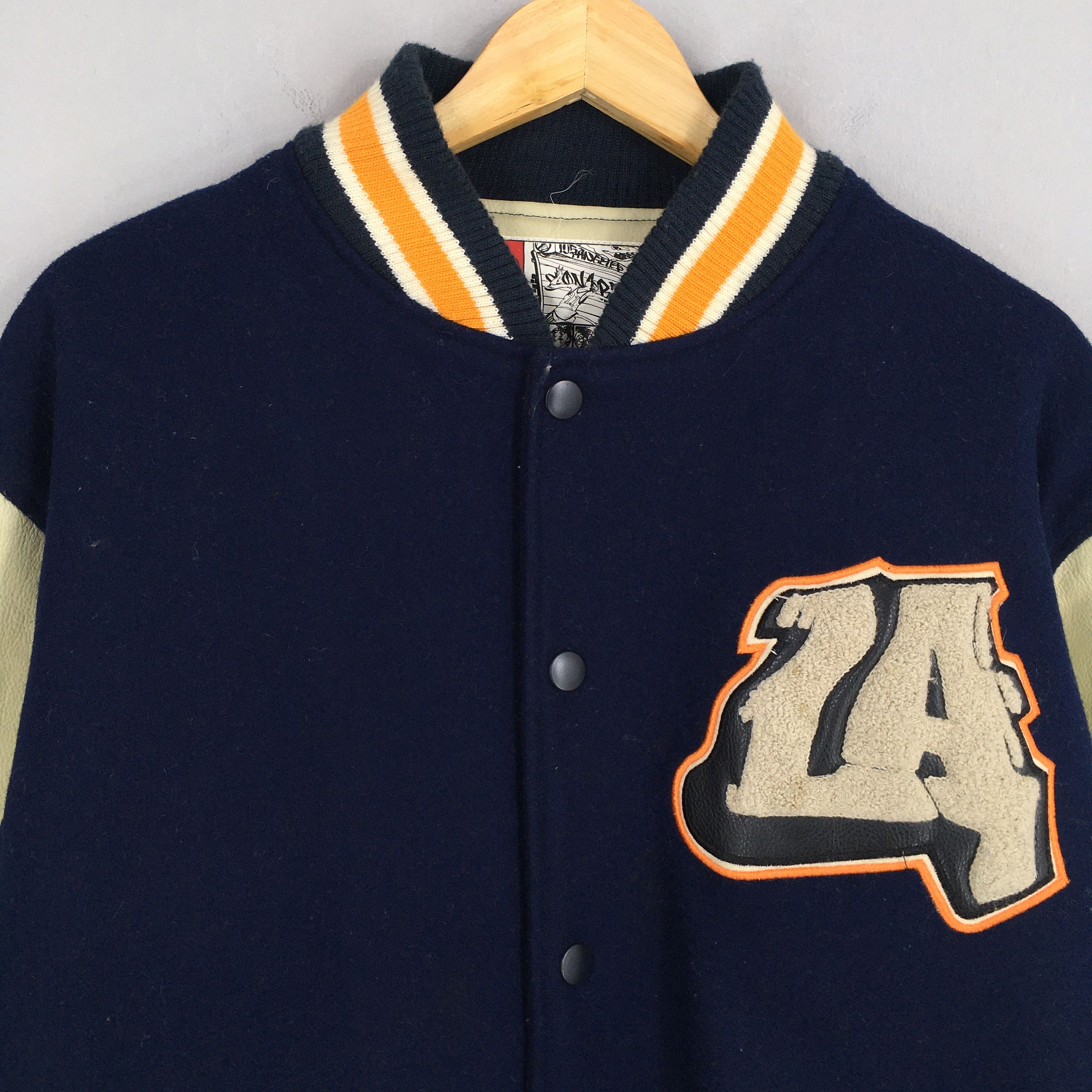 Vintage Vintage 90s Conart Varsity Leather Jacket Medium Size US M / EU 48-50 / 2 - 4 Thumbnail