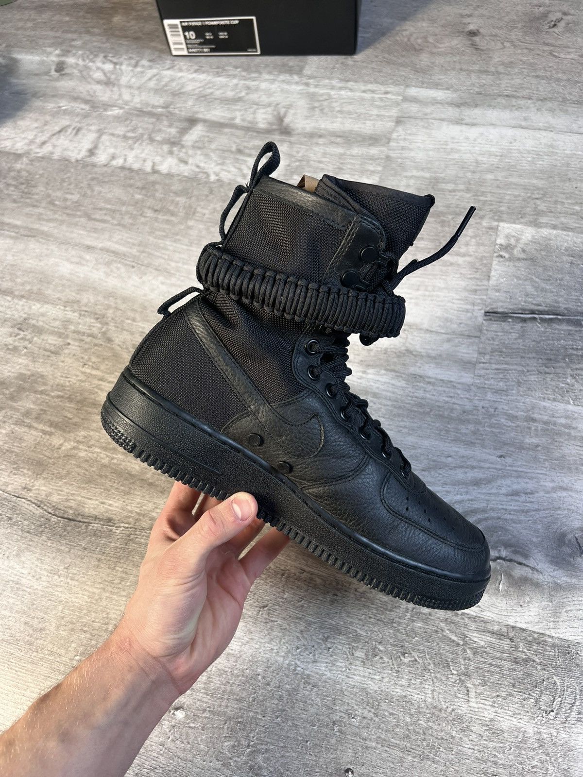 Nike Nike SF Air Force 1 High Triple Black shoe’s Size US 8 / EU 41 - 10 Thumbnail