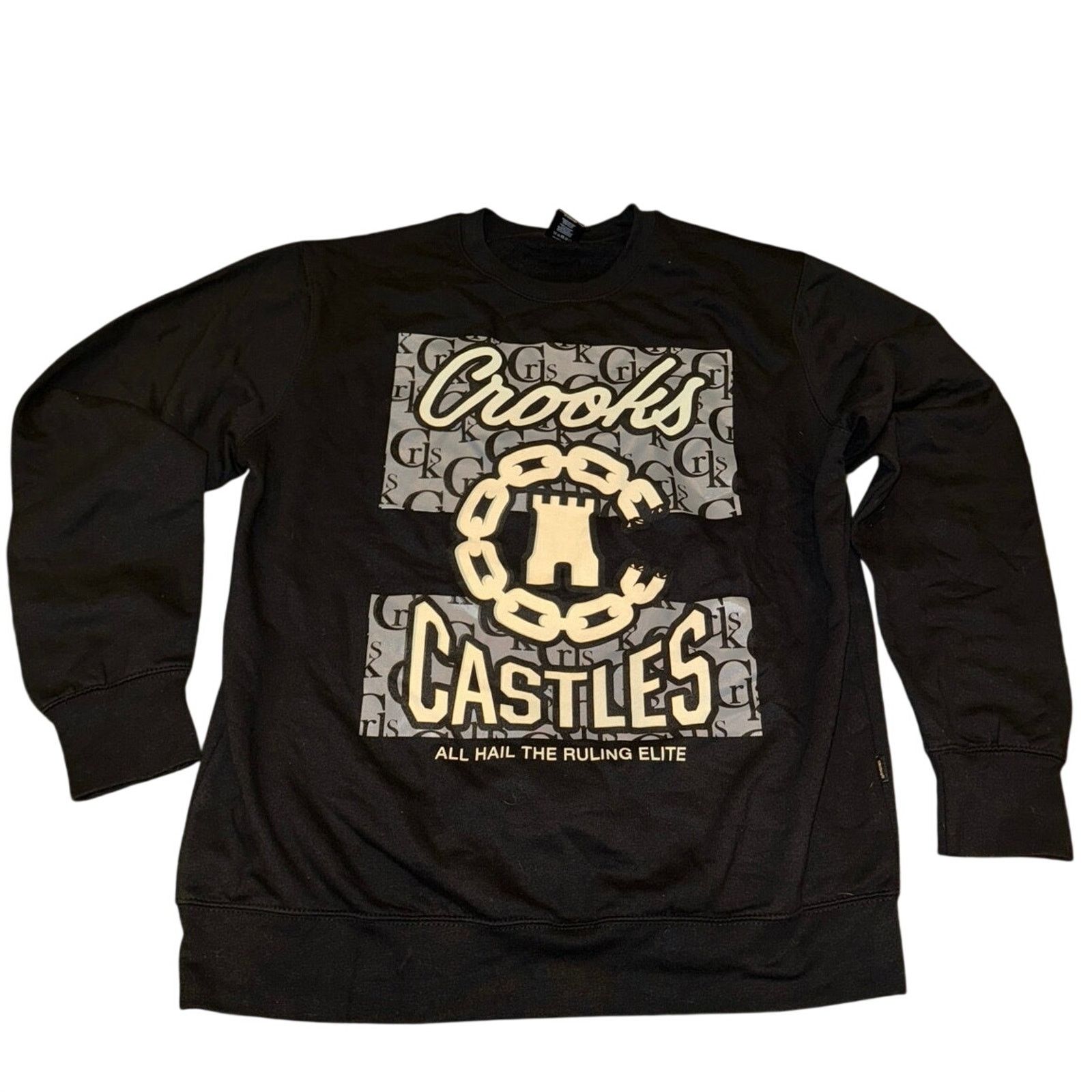 Crooks & Castles Crooks & Castles All Hail Ruling Elite Monogram Sweatshirt Size US XL / EU 56 / 4 - 2 Thumbnail