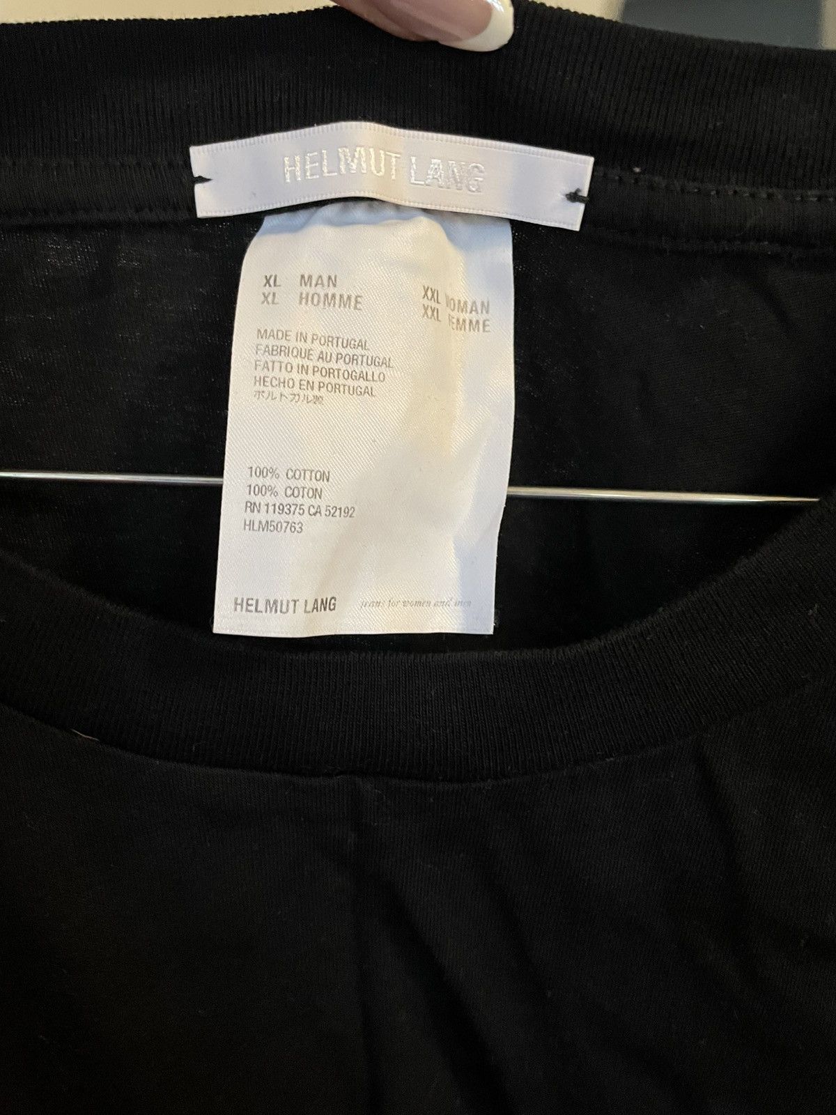 Helmut Lang Helmut Lang black unisex Standard Tee Shirt Size US XL / EU 56 / 4 - 5 Thumbnail