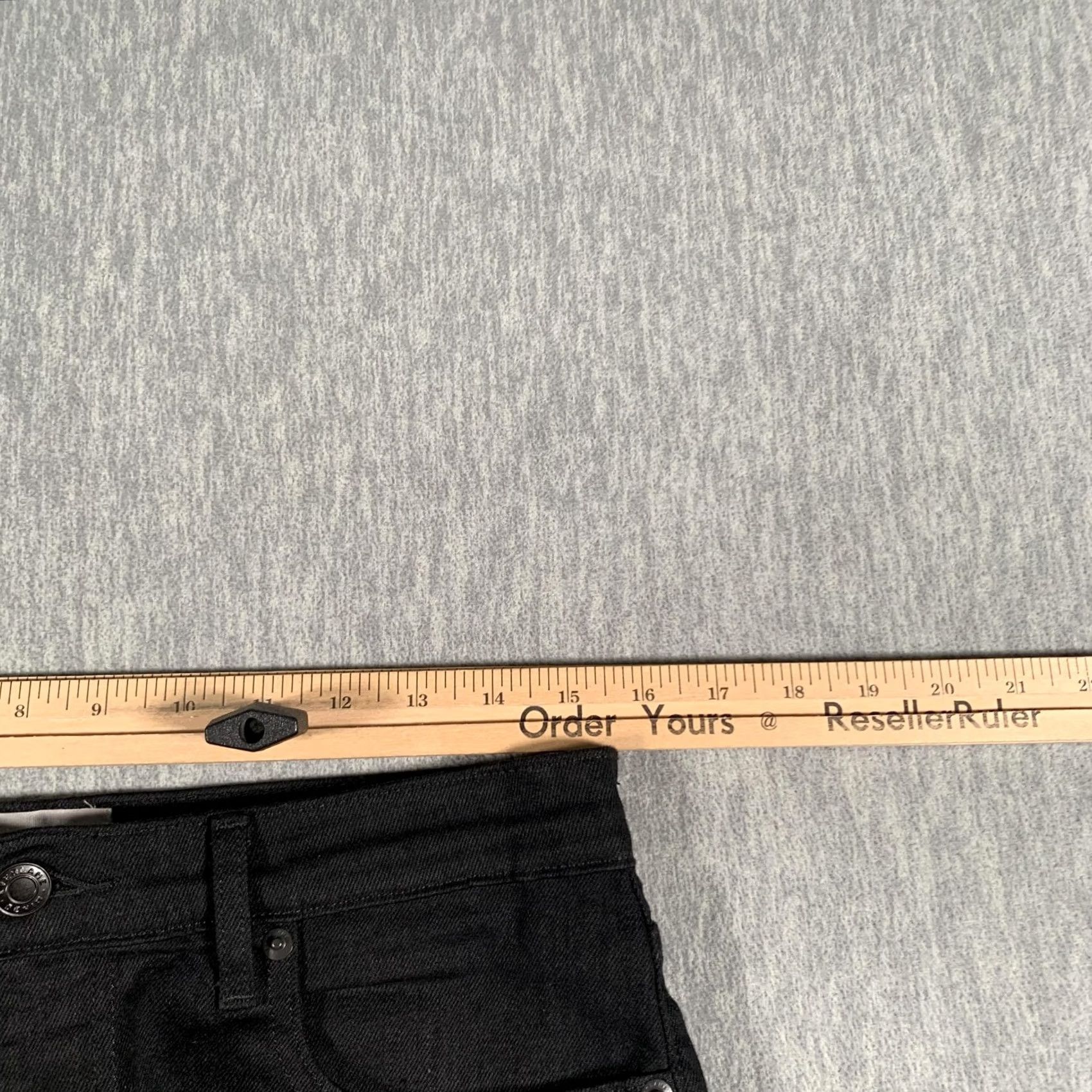 Everlane Everlane Jeans Womens 30 Black Mid Rise Straight Leg Raw Hem Denim Stretch Size 30" / US 8 / IT 44 - 7 Thumbnail