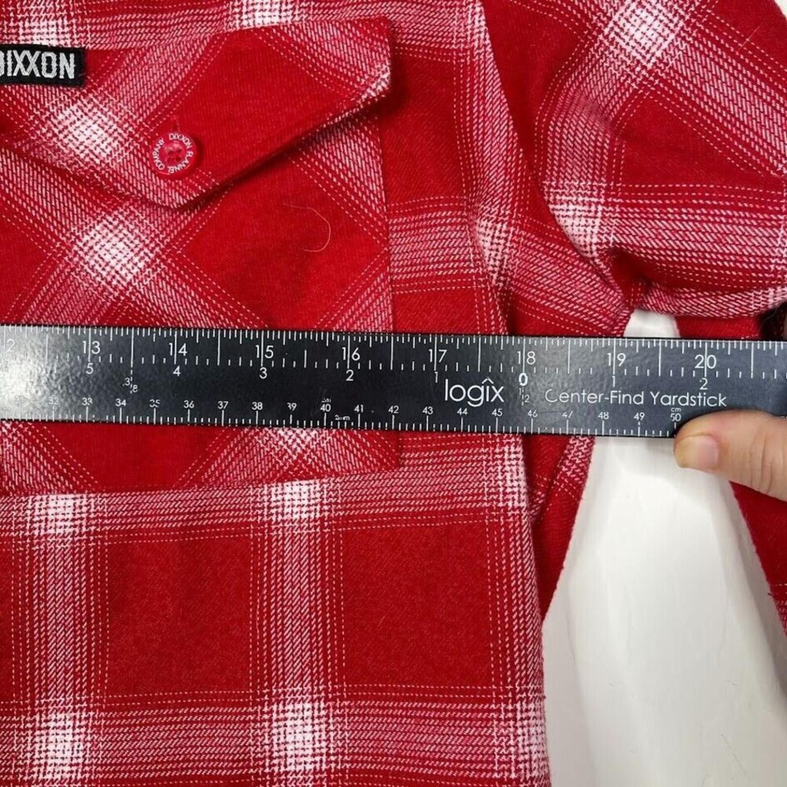 Dixxon DIXXON Red and White Plaid Button-Down Shirt Size M / US 6-8 / IT 42-44 - 6 Thumbnail