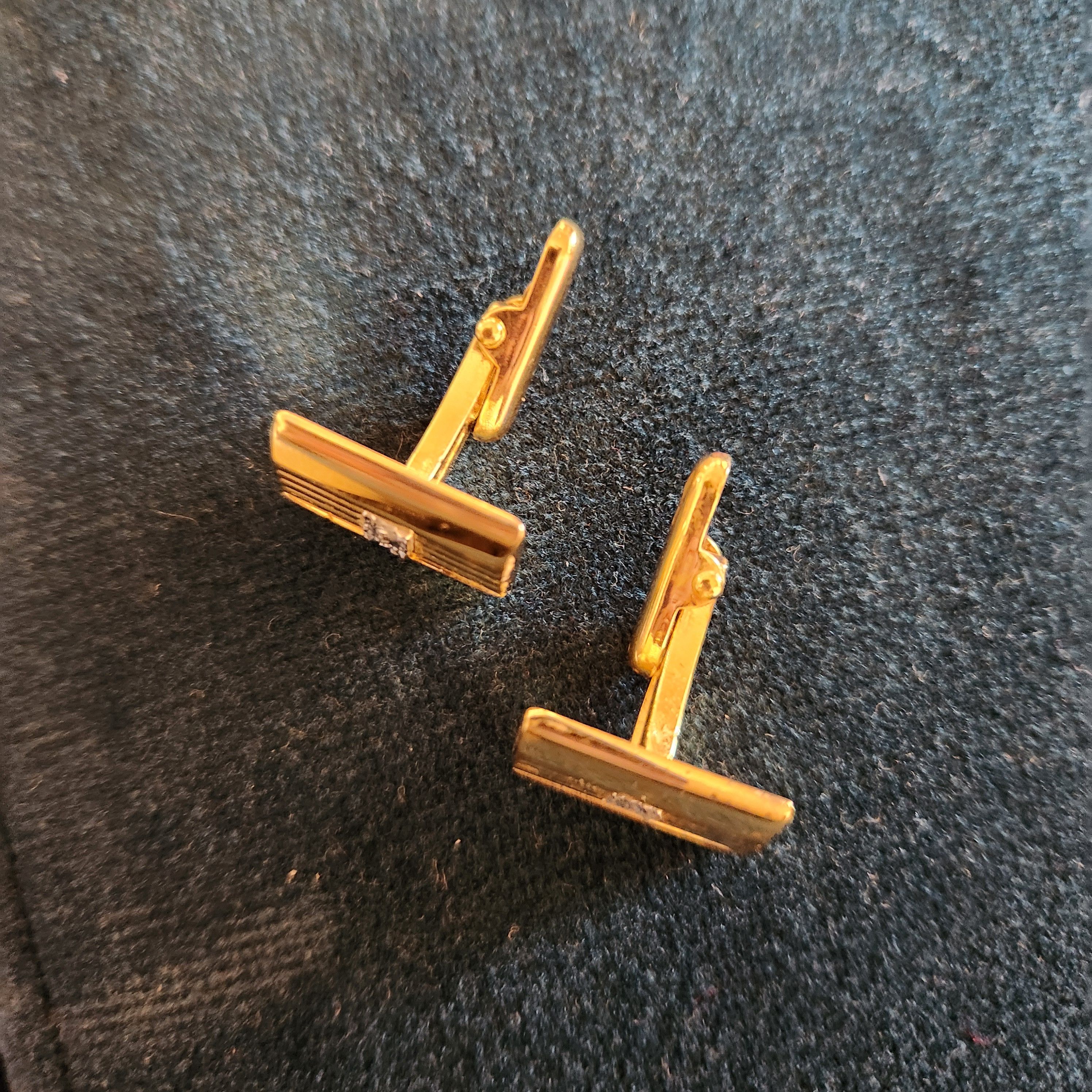Vintage cufflinks cuff links rectangular classy dressy formal Size ONE SIZE - 3 Thumbnail