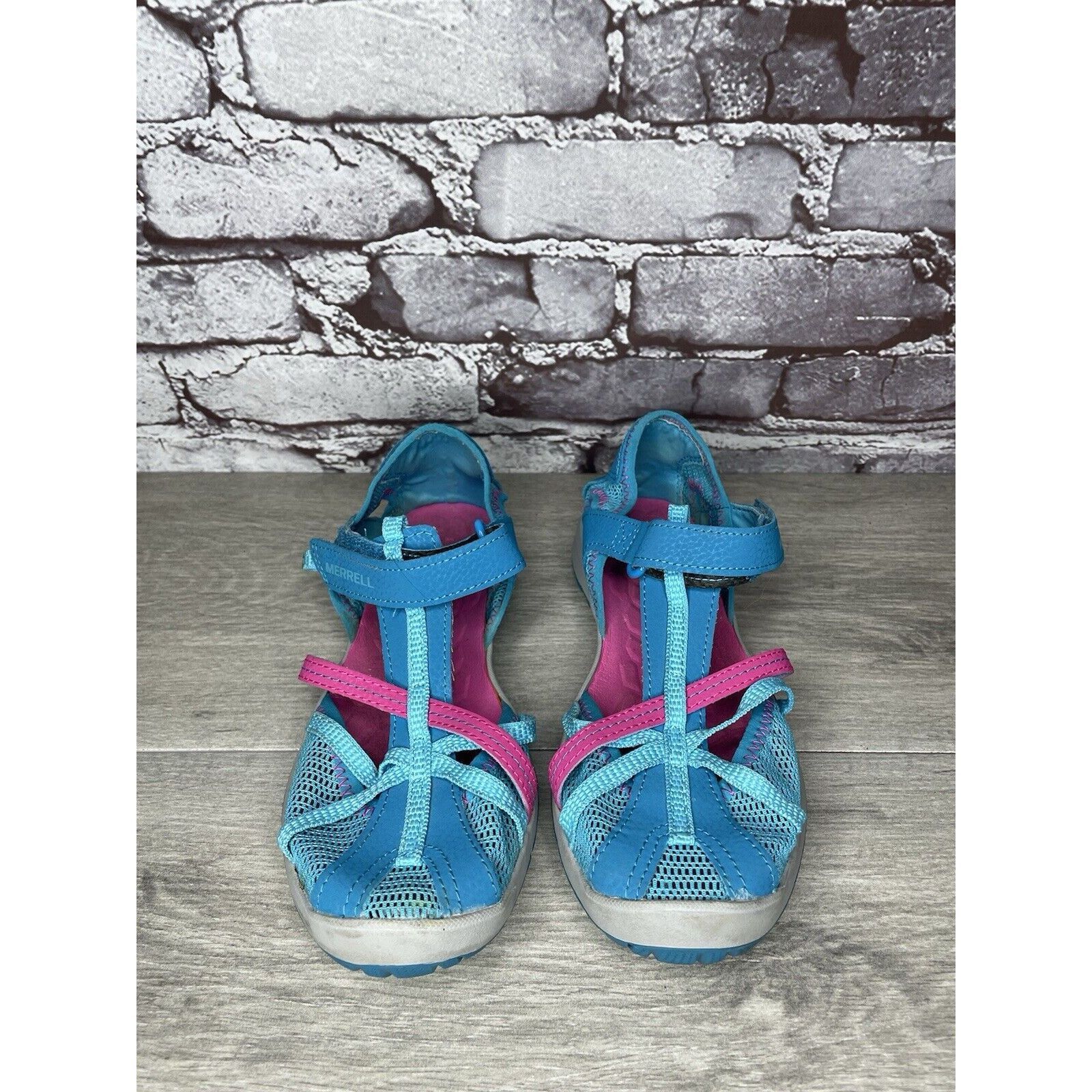 Merrell Merrellb61594 Blue Textile Synthetic Mesh Maryjane Strap Sho Size US 5 / IT 35 - 4 Thumbnail