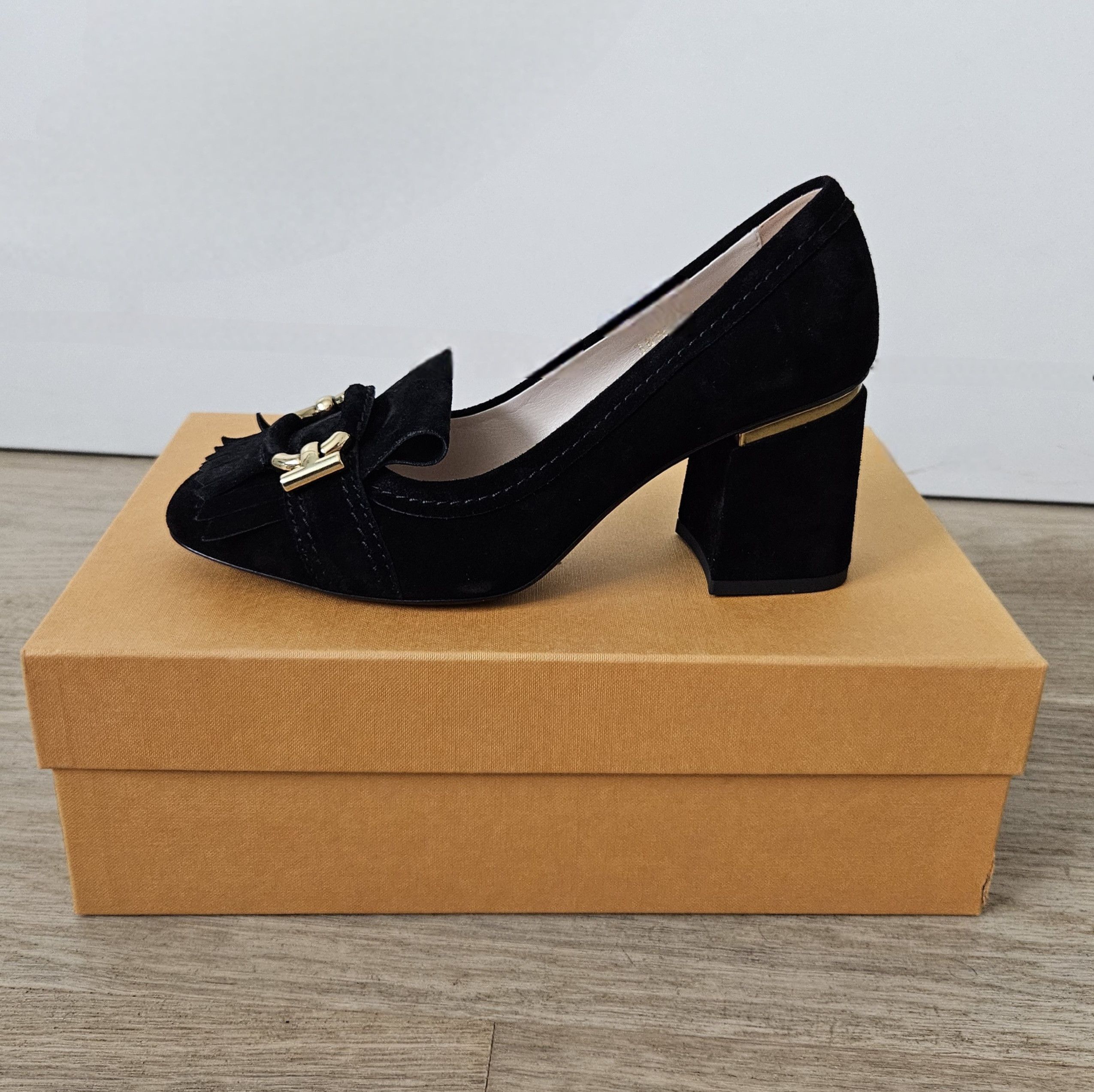 Tod's Tod’s Black Suede Block Heel Pumps - Size US 6.5/EU 36.5,New Size US 6.5 / IT 36.5 - 2 Thumbnail